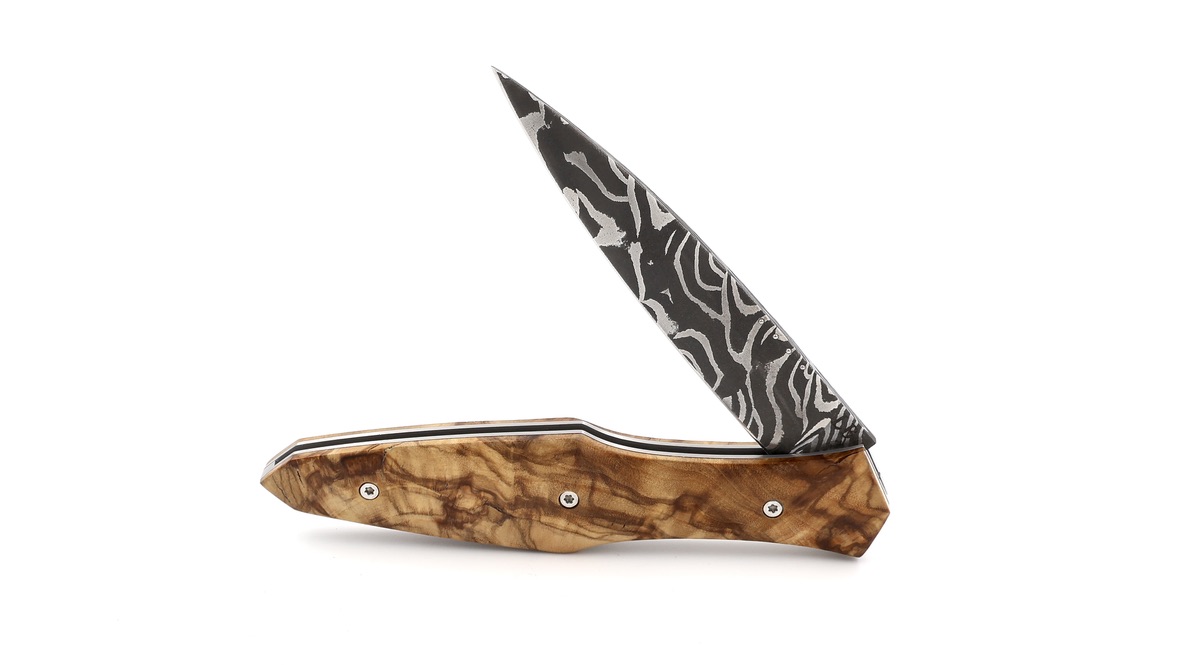 Laraud Blades MagnaPinna olive wood damast blade