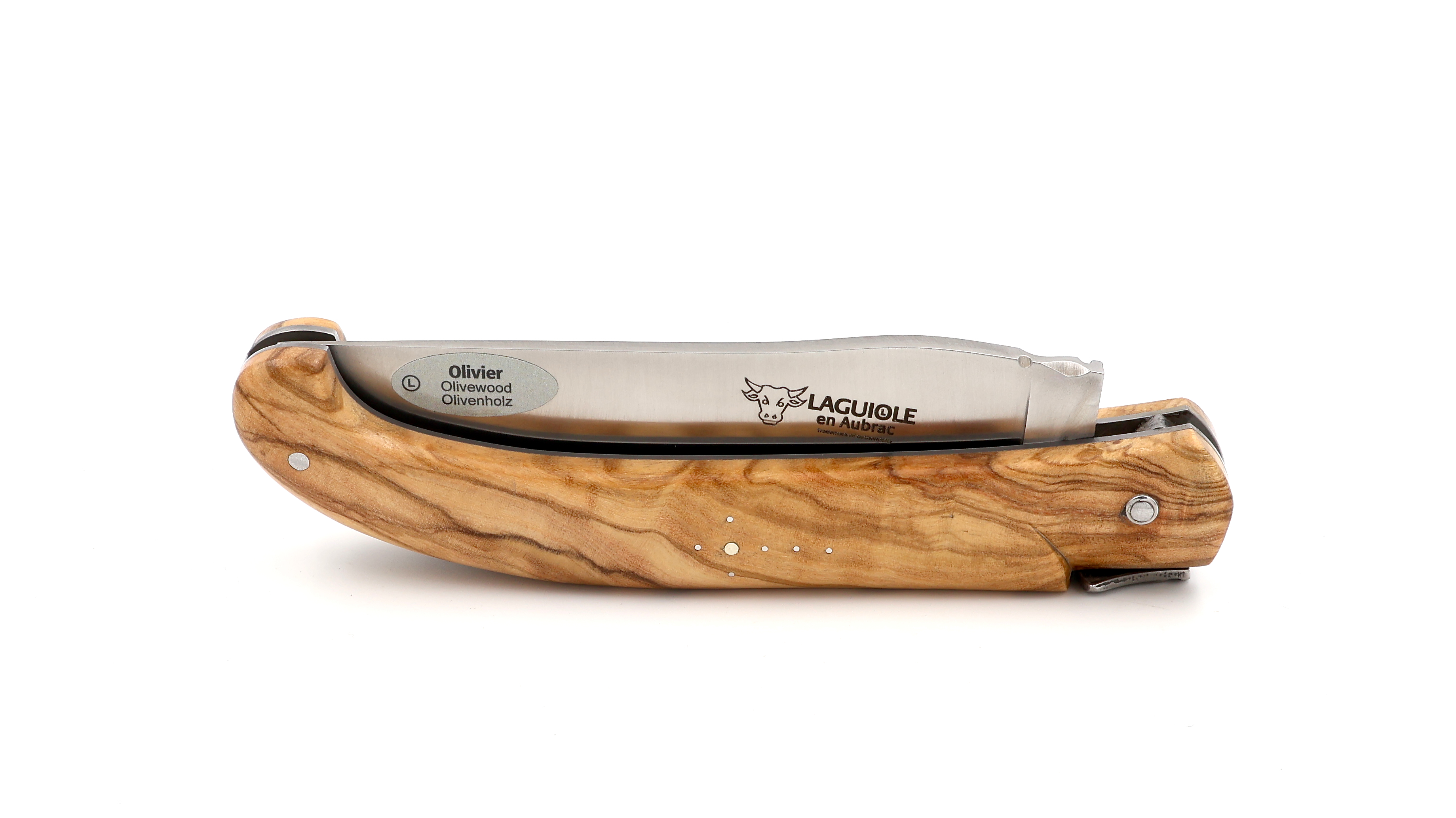 Laguiole en Aubrac TRAPPEUR hunting knife 14 cm olive wood