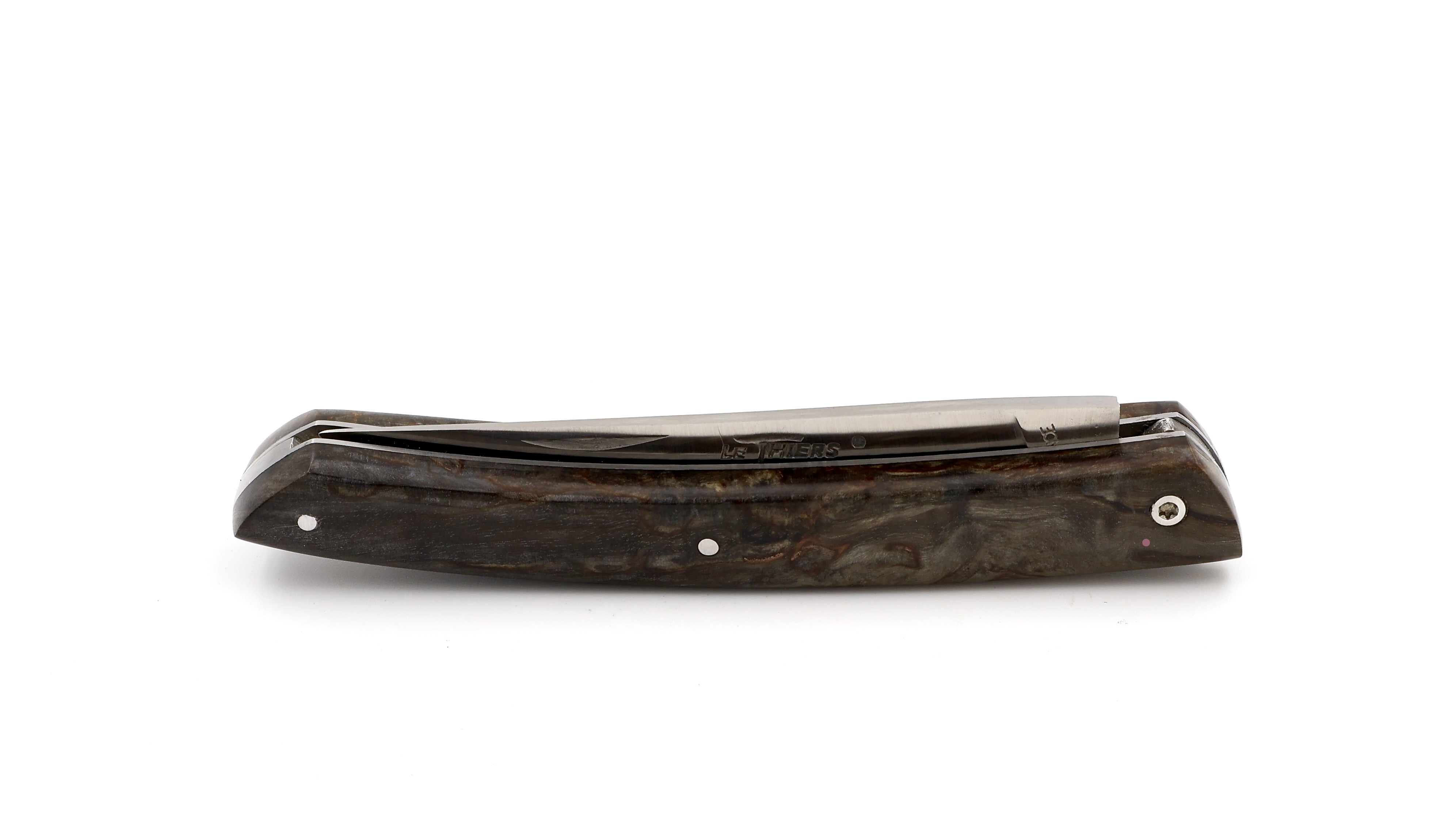 AU SABOT Le Thiers Messer 12 cm Maserbirke schwarz