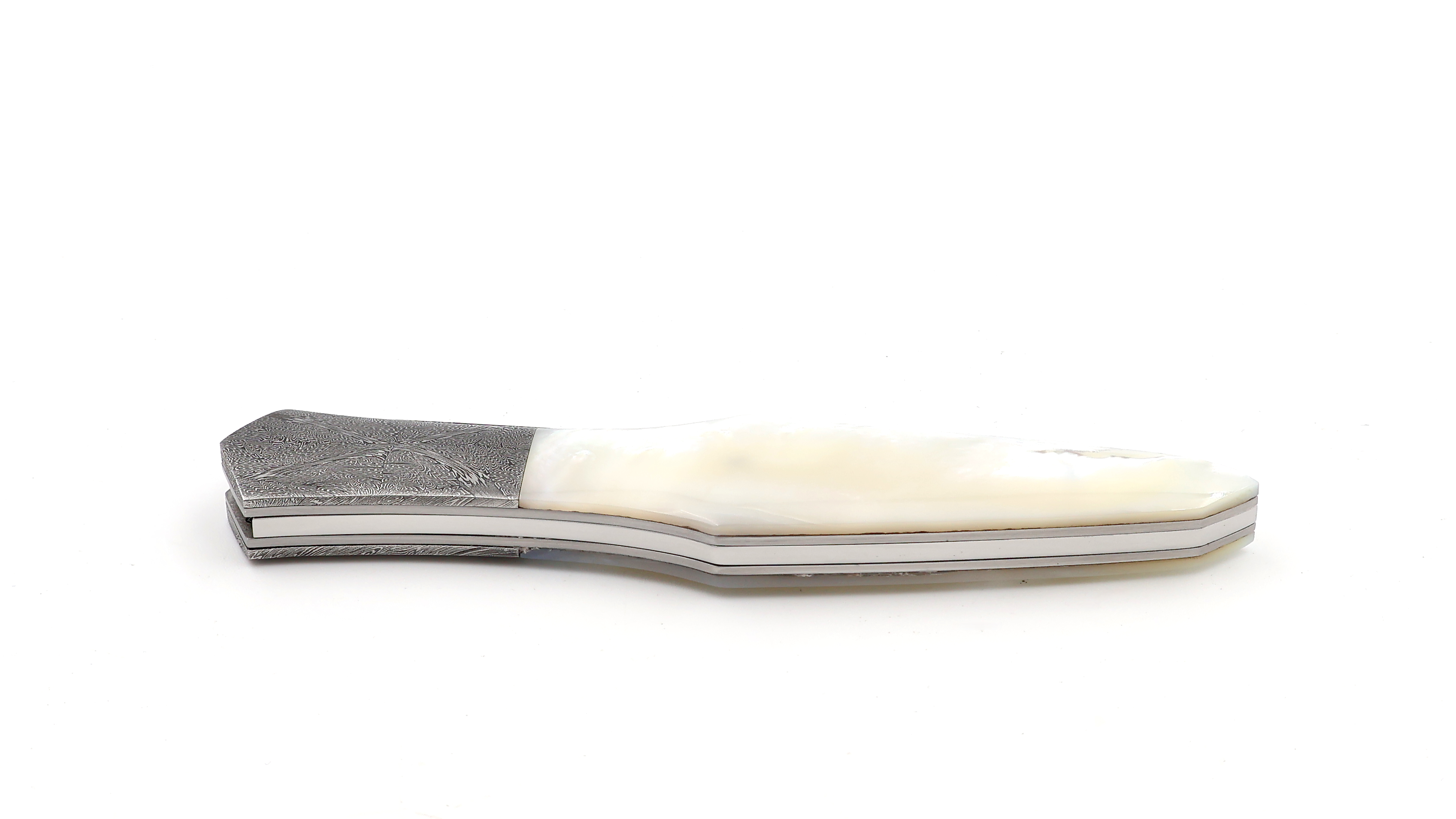LARAUD Blades MagnaPinna Perlmutt Mosaik Damastklinge und Damastbacken