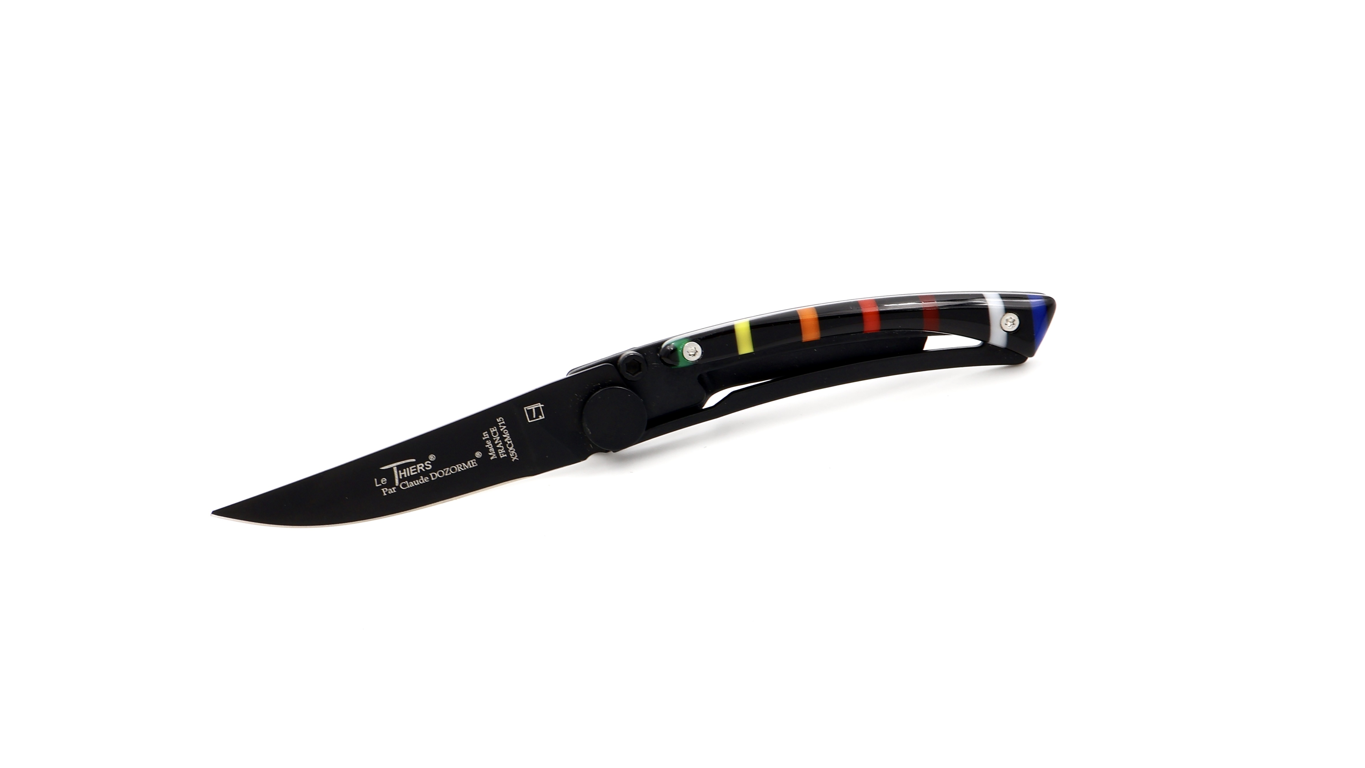 Claude DOZORME Thiers Liner Lock black bayadère small Claude DOZORME Thiers Liner Lock black bayadère small