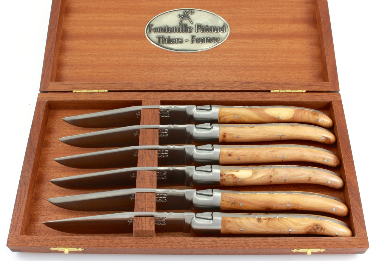 FONTENILLE PATAUD Laguiole Steakmesser Wacholder 6-tlg.