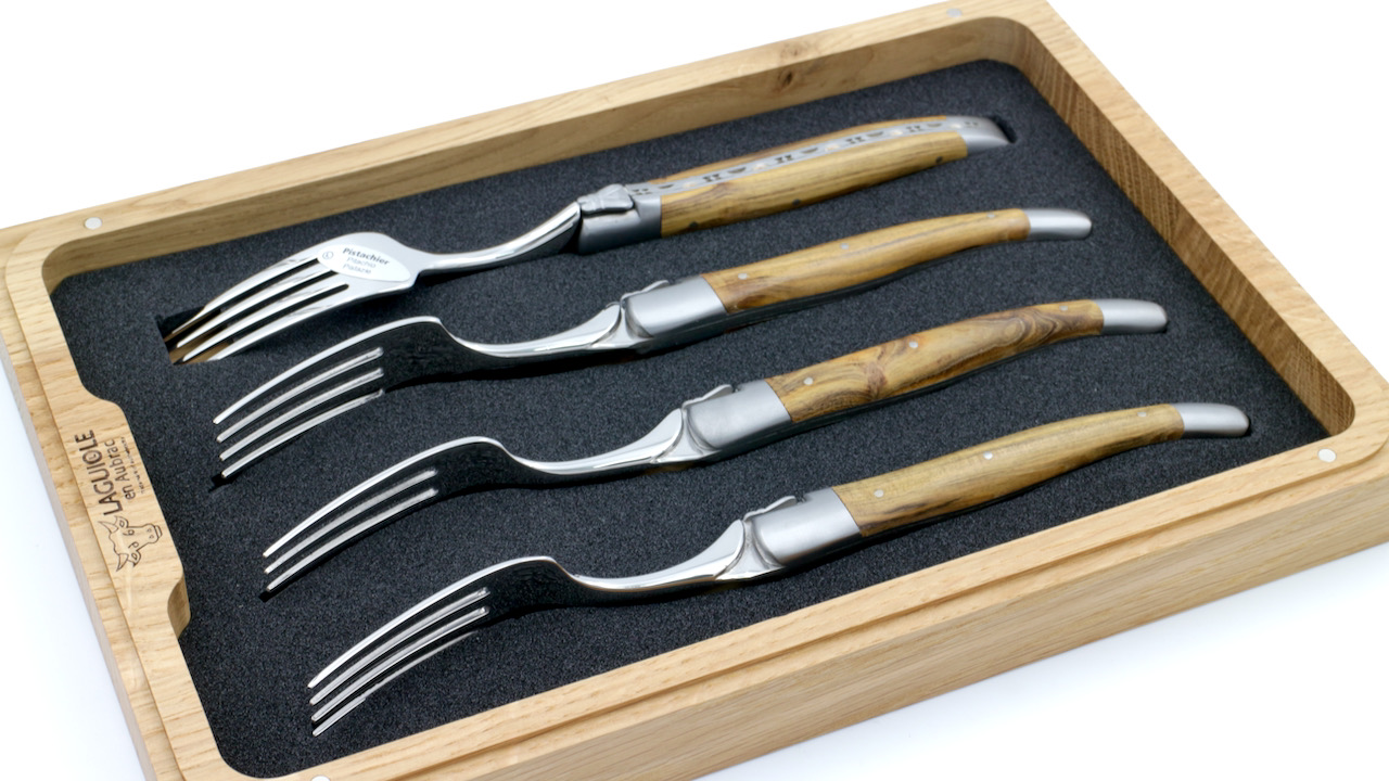 Laguiole en Aubrac Laguiole forks pistacio