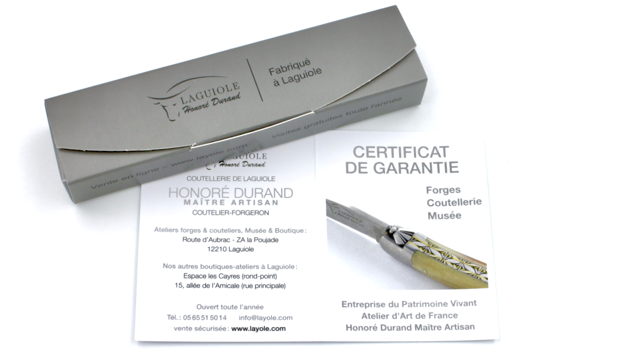 IMG_3913 Honoré Durand Laguiole Prestige Ebenholz poliert 12 cm