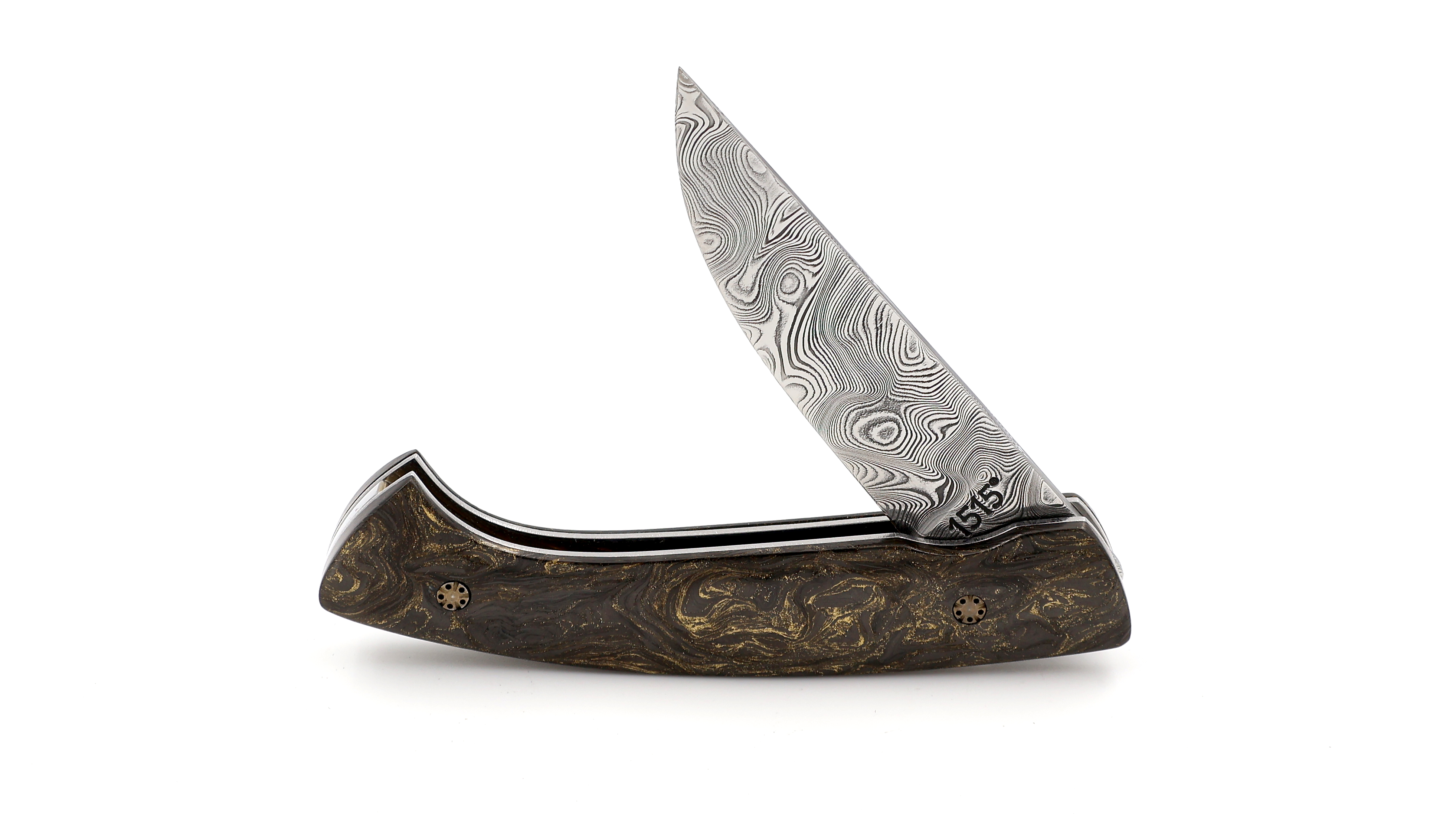 Manu LAPLACE 1515 PETIT Carbon Damast & Damastklinge