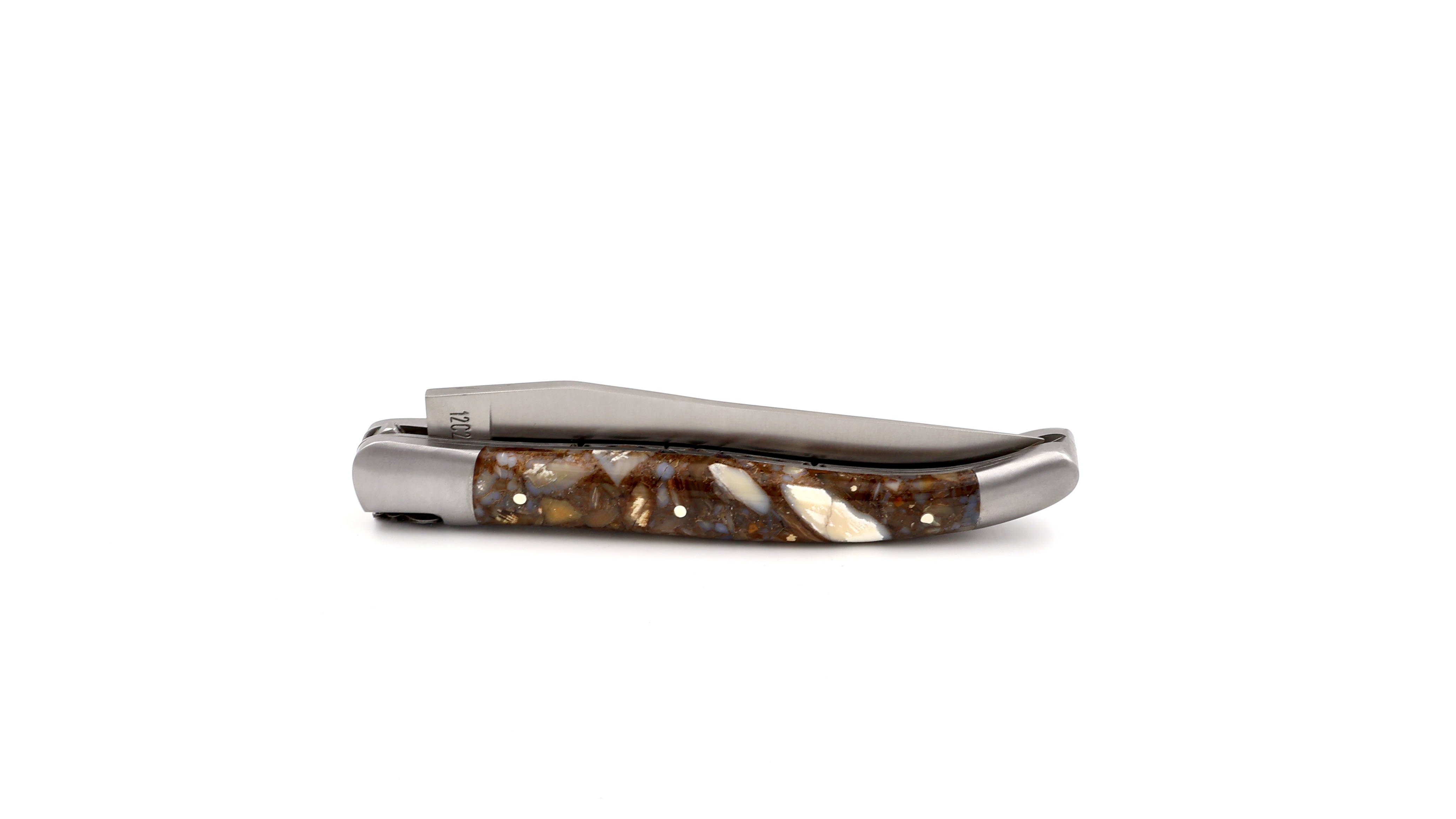 Laguiole en Aubrac FUSION Mammutelfenbein Doppelplatine 12 cm