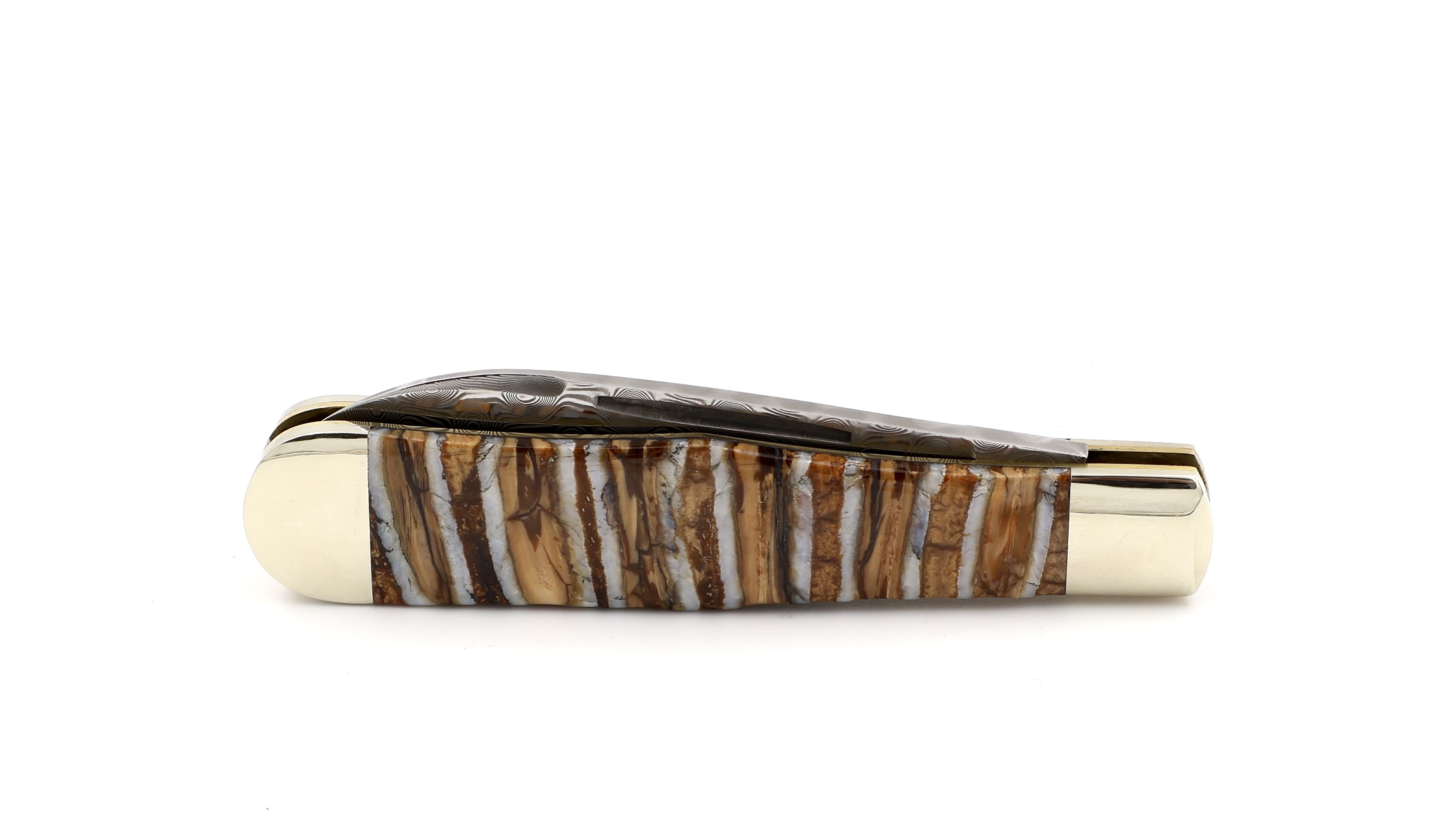 Robert Klaas Flaschen-Erl Mammutbackenzahn braun Damastklinge