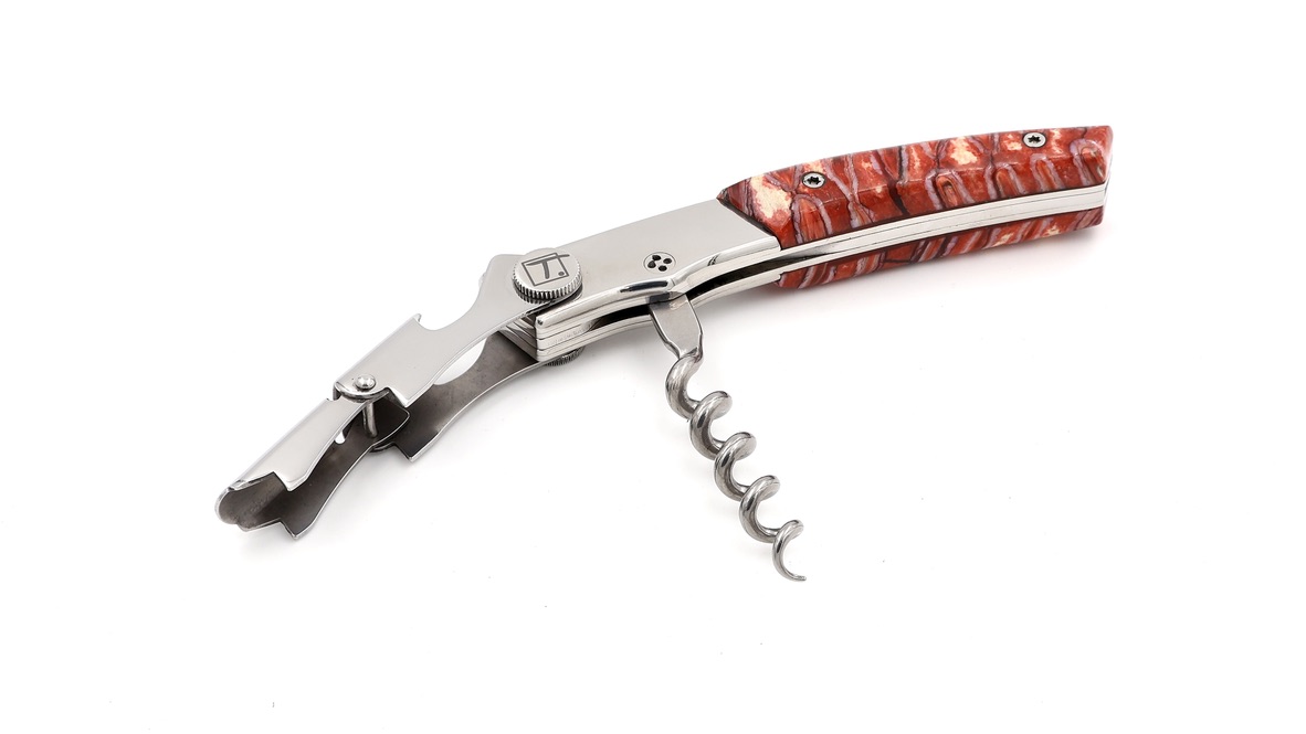 Claude DOZORME Thiers Sommeliermesser LUX Mammutbackenzahn rot zweistufig