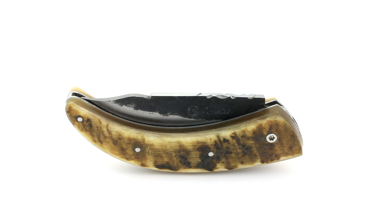 Amicu-Brut-de-Forge AU SABOT AMICU korsisches Hirtenmesser Brut de Forge Widderhorn 11 cm