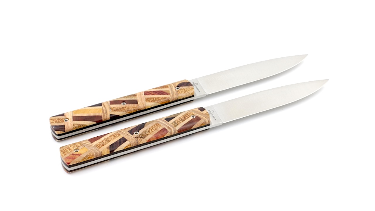 IMG_1360 PERCEVAL 9.47 Steakmesser Marqueterie Set 2-tlg. oder 6-tlg.