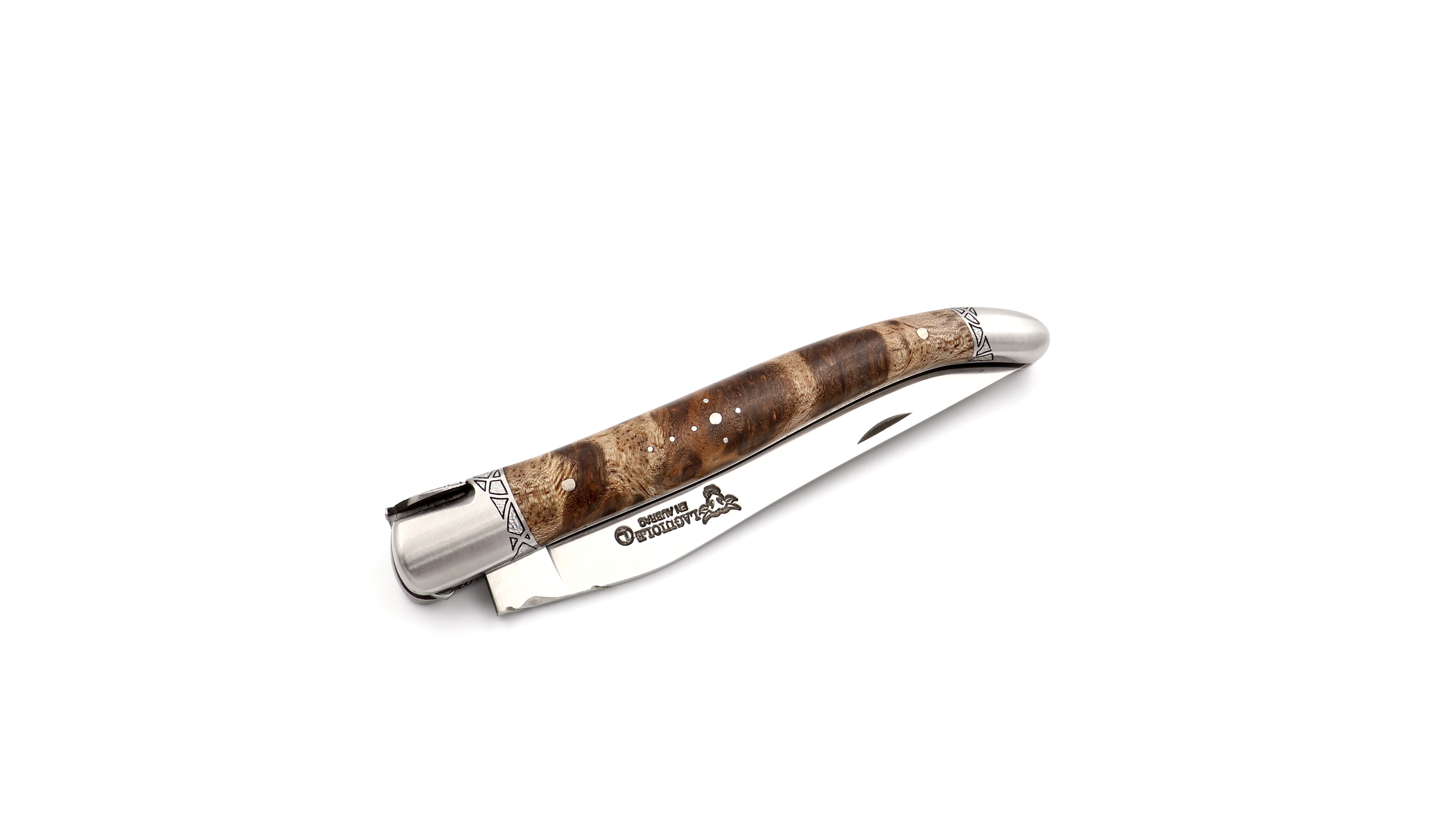 Laguiole en Aubrac master piece laguiole knife burl of albizia