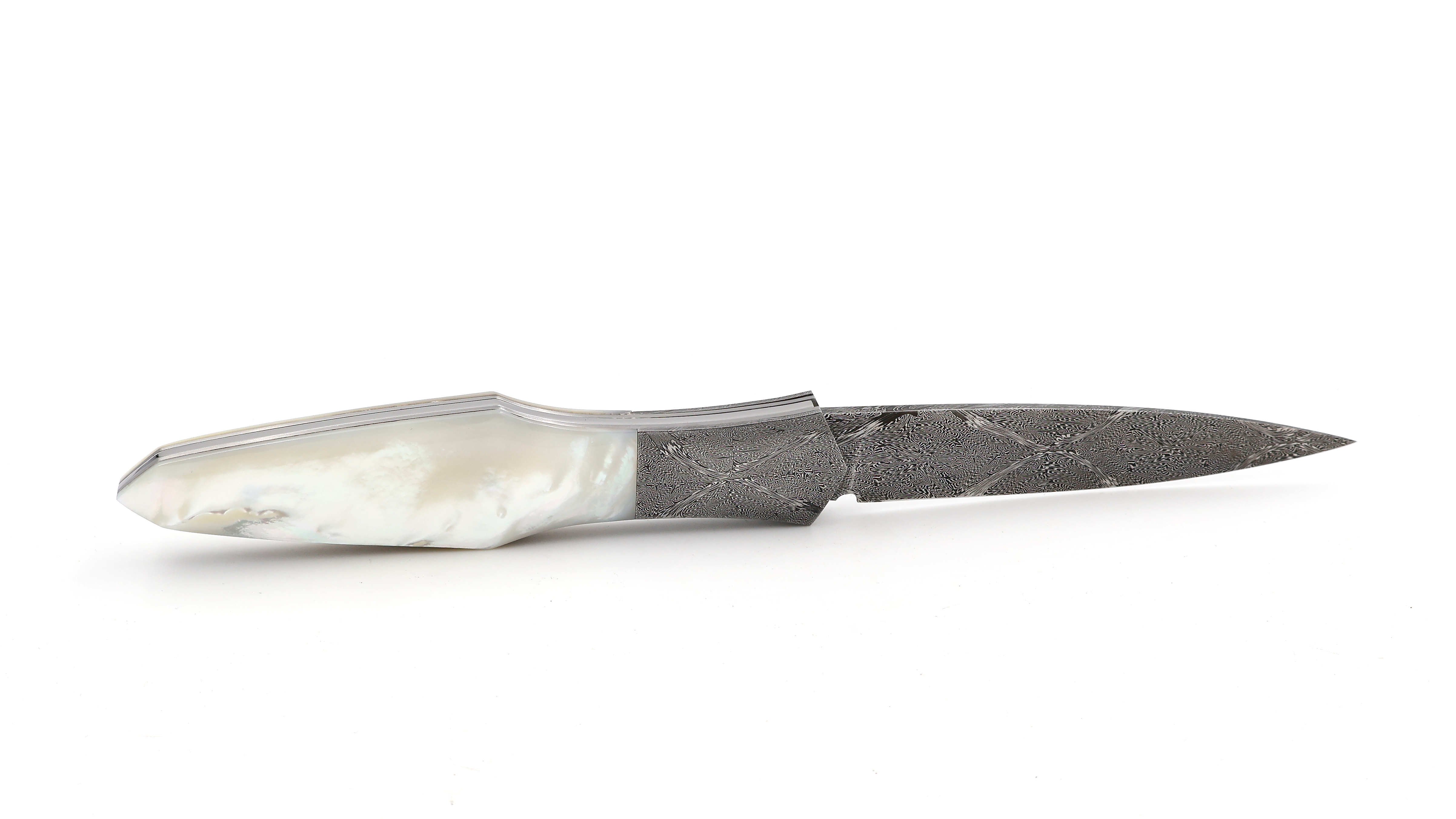 LARAUD Blades MagnaPinna Perlmutt Mosaik Damastklinge und Damastbacken