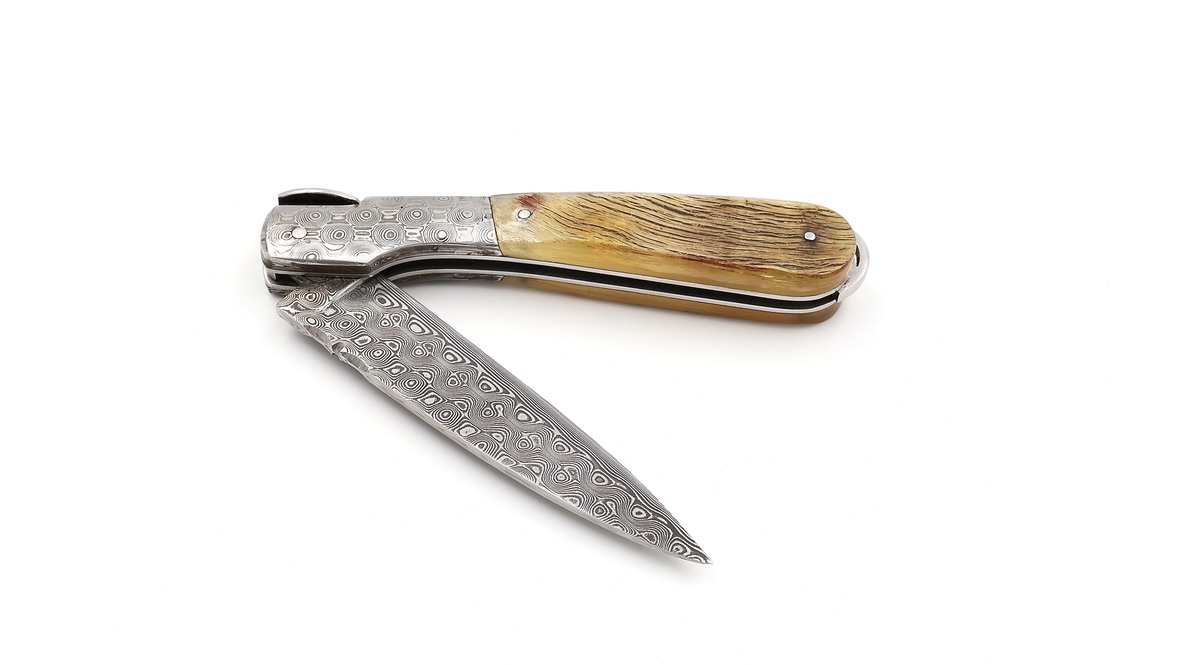 Fontenille Pataud SPERONE Damast Widderhorn Damastbacken 12 cm  Fontenille Pataud SPERONE Damast Widderhorn Damastbacken 12 cm