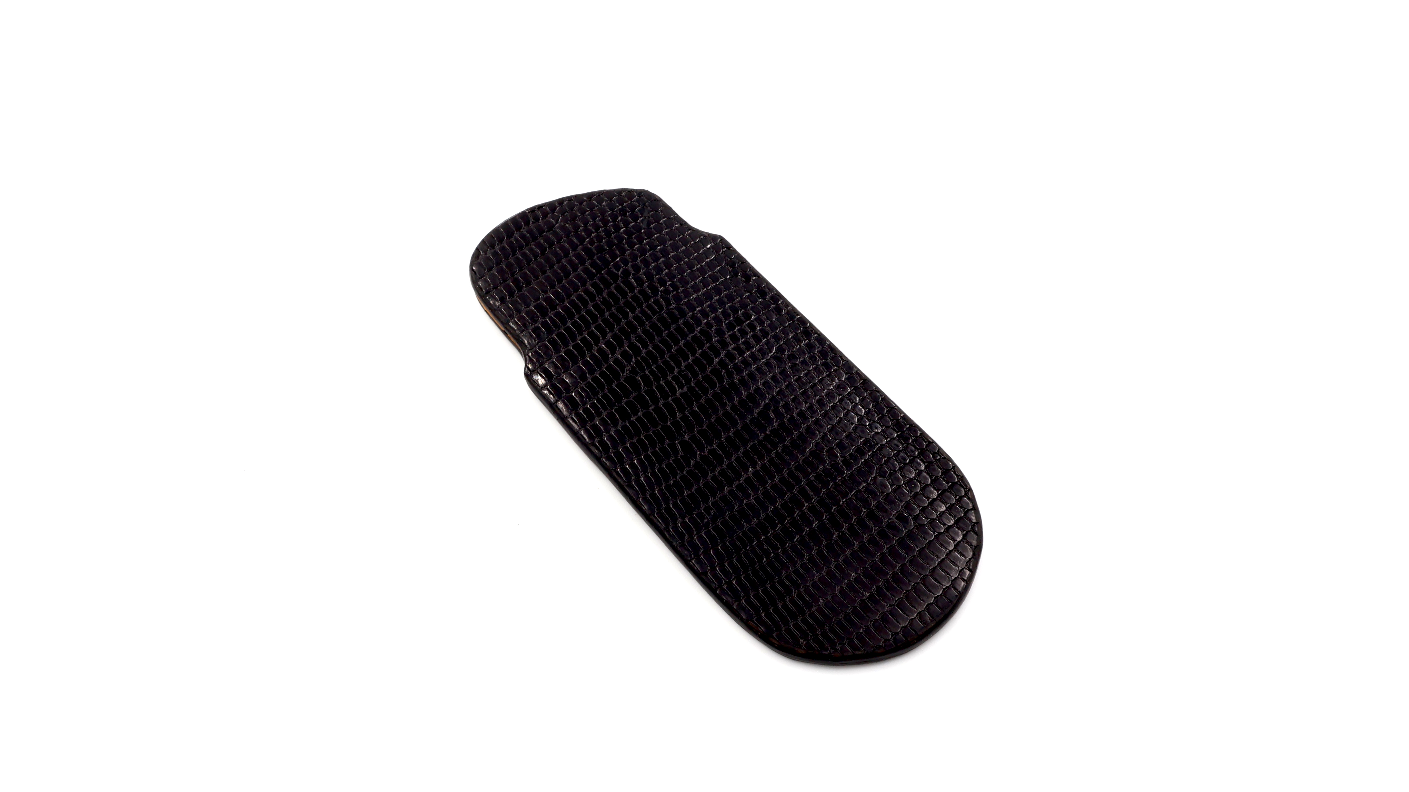 Atelier N°7 Stecketui Echsenleder schwarz 14,5 cm       
