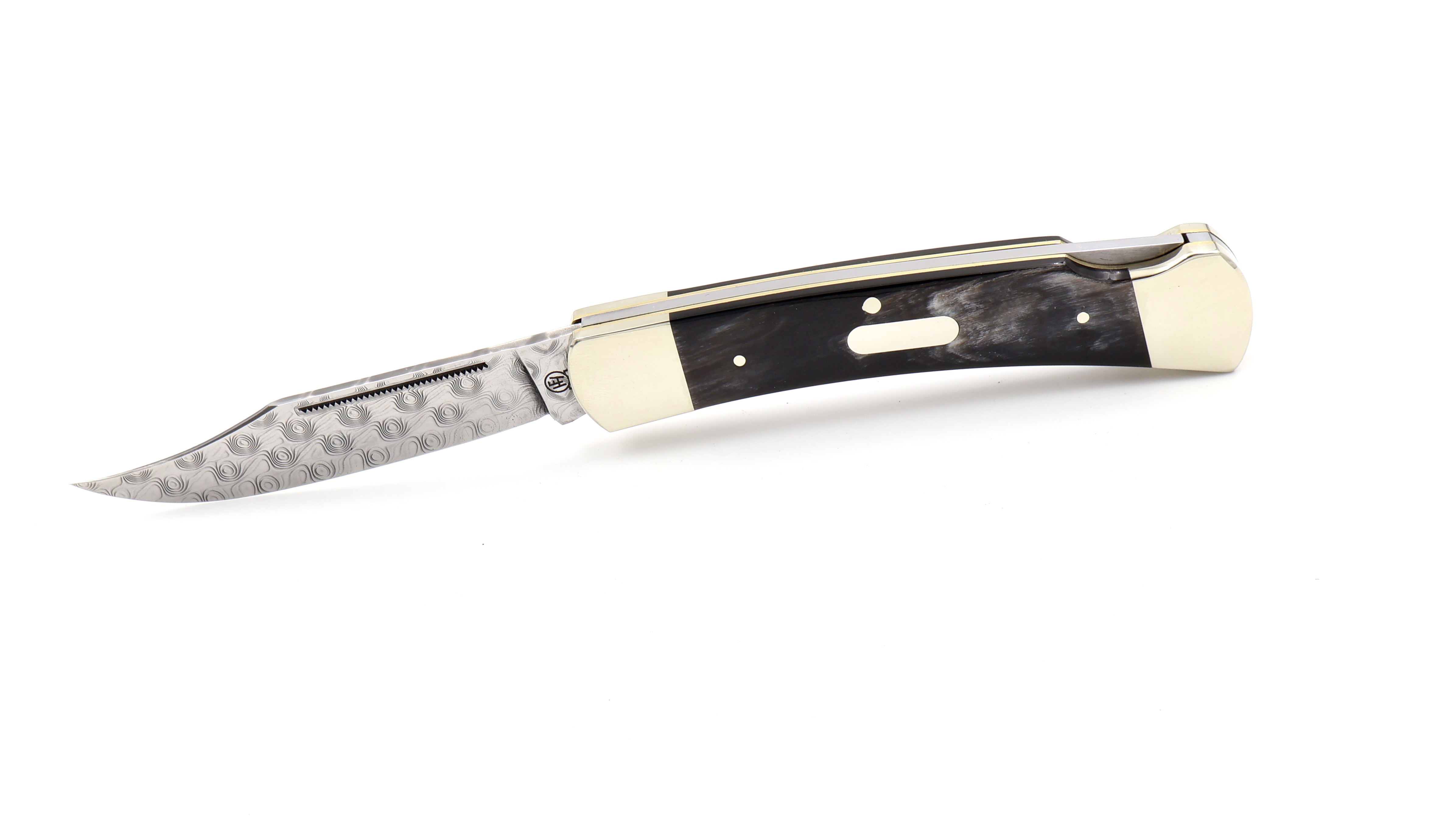 Hartkopf Taschenmesser Bunthorn Damastklinge rostfrei