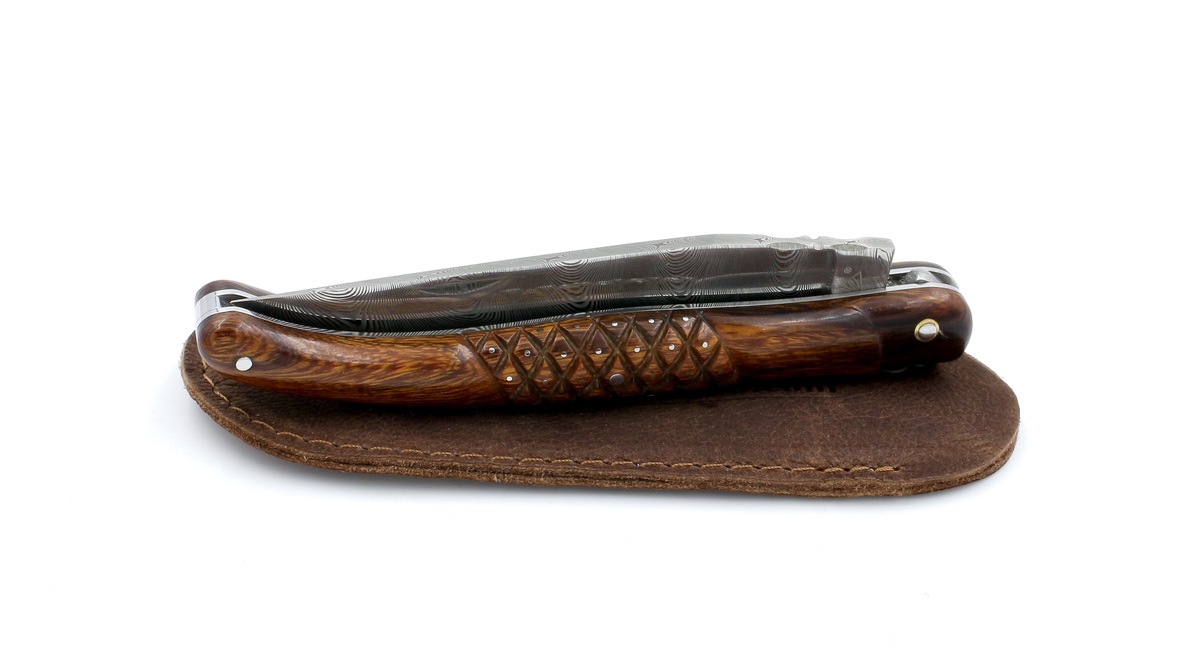 8894A11F-C050-4CF7-8561-97E6D632DD93_1_105_c Fontenille Pataud Laguiole AIGUILLES (Needles) ironwood burl 12 cm
