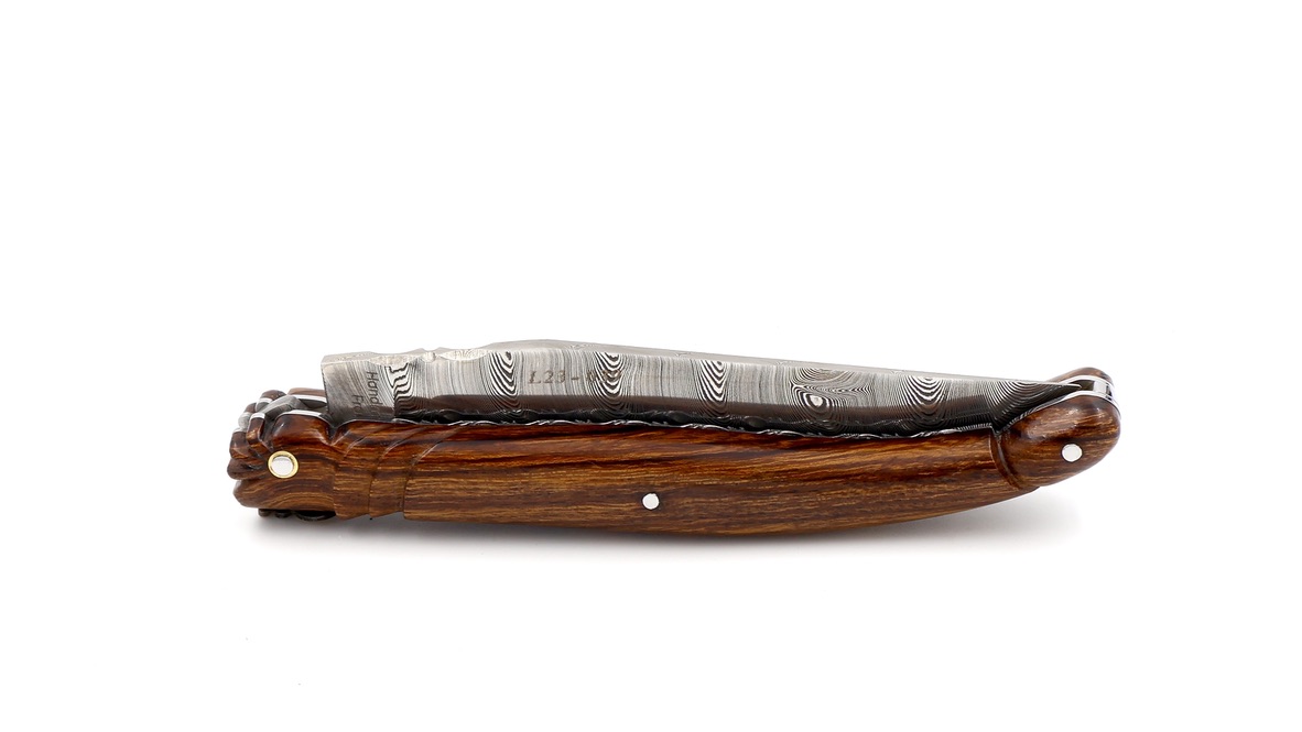 Fontenille Pataud Laguiole SCULPTURE Wüsteneisen Wurzelholz Damastklinge 12 cm 