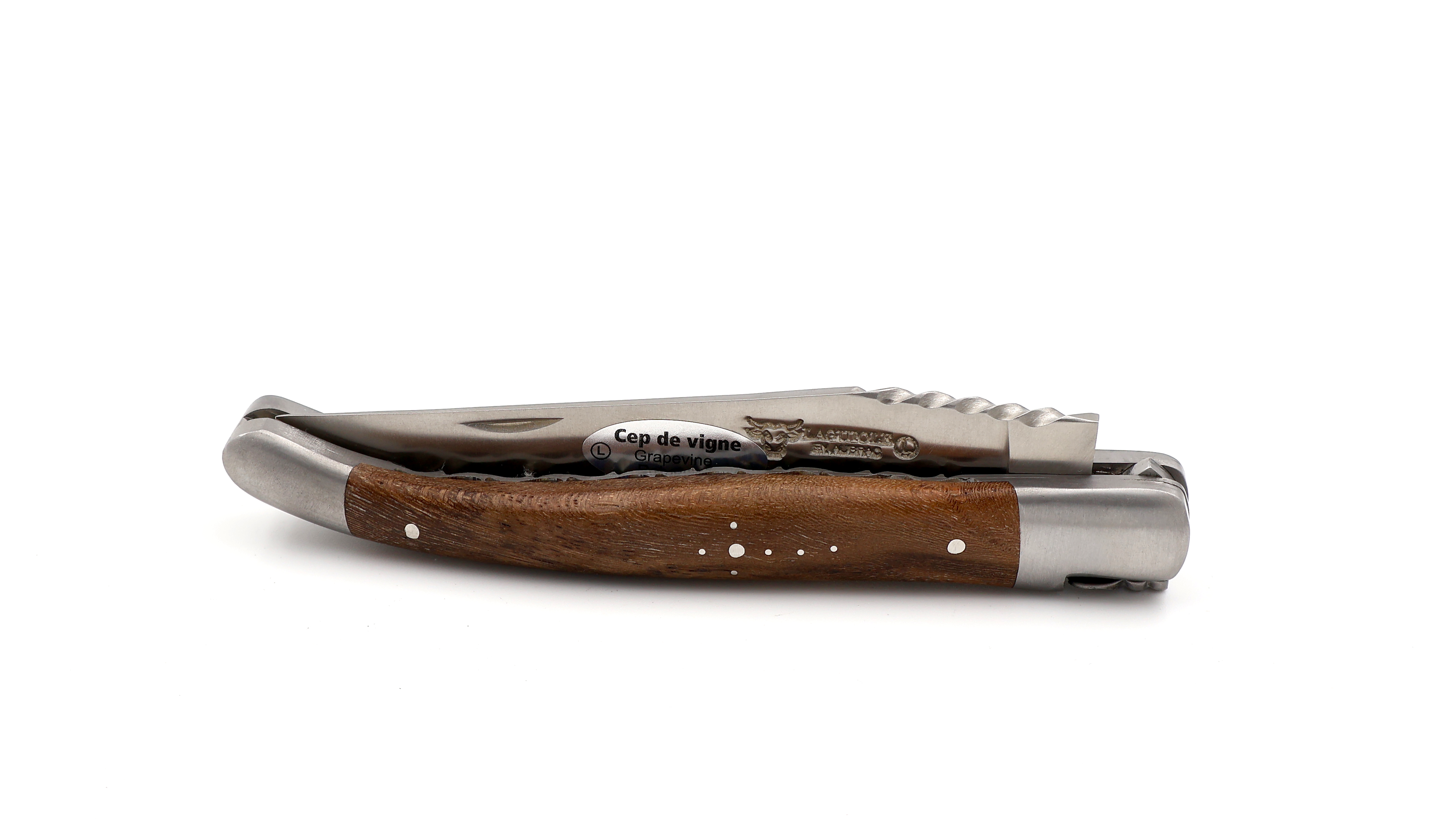 Laguiole en Aubrac Weinstock Spiralfeder Doppelplatine 12 cm