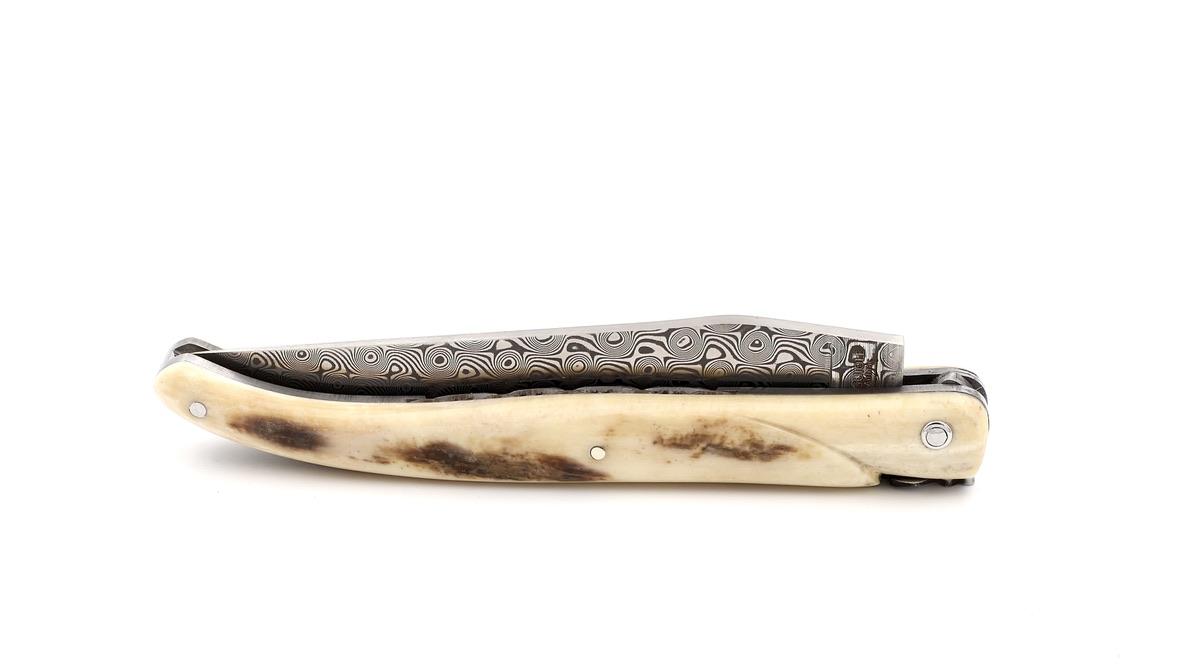 Laguiole en Aubrac  DSC®  Rosendamast Mammutelfenbeinkruste massiv Doppelplatine 12 cm
