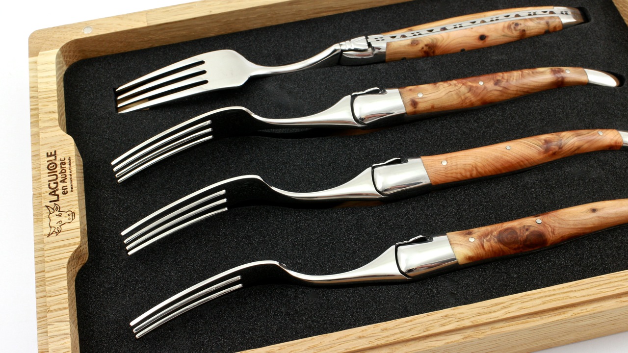 Laguiole en Aubrac Laguiole forks Juniper shiny