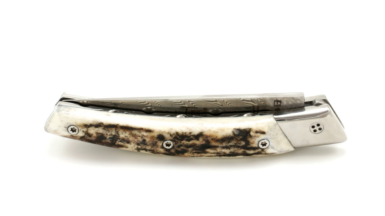 RLT-Hirsch-DA Claude DOZORME Thiers RLT stag horn damascus blade