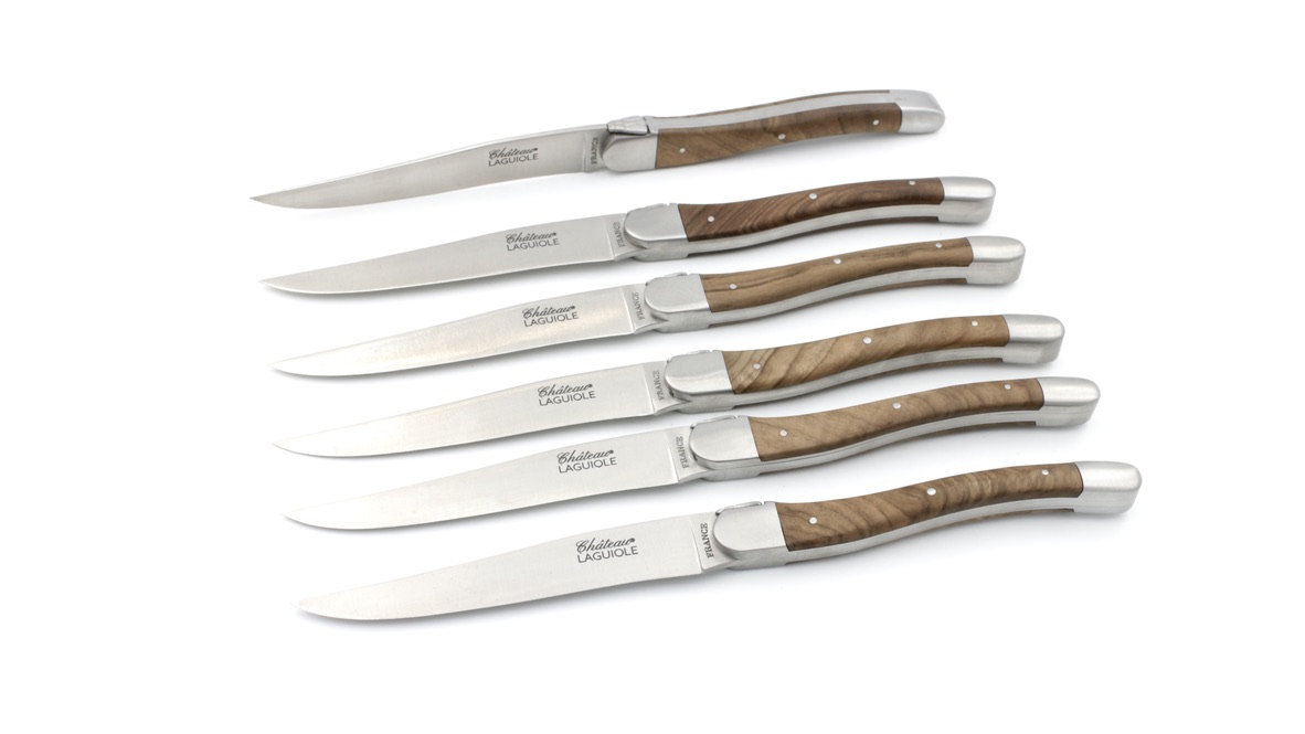 Château Laguiole Laguiole Steakmesser Nussbaum Set 6-tlg. 