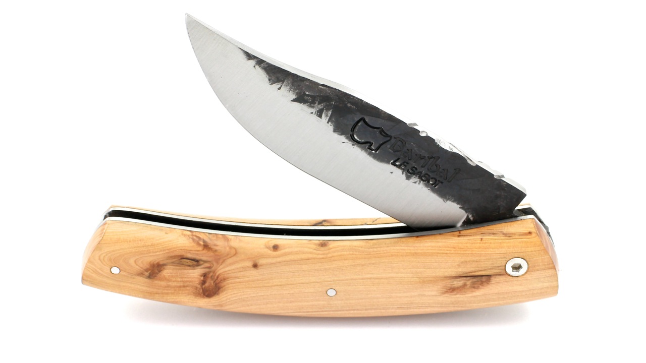 Baribal-Wacholder-BDF-4 AU SABOT BARIBAL Jagdmesser Carbonklinge mit Schmiedehaut  Wacholder  12 cm