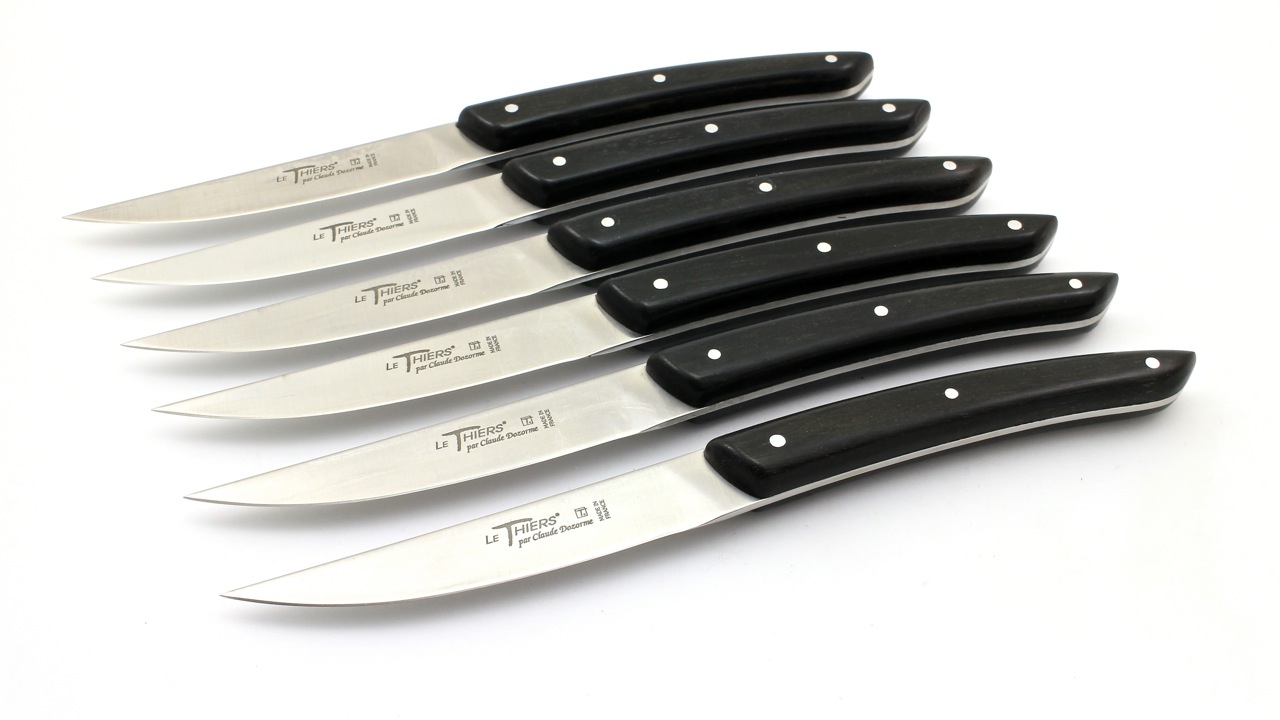 Claude DOZORME Thiers Steakmesser Set 6-tlg. Ebenholz