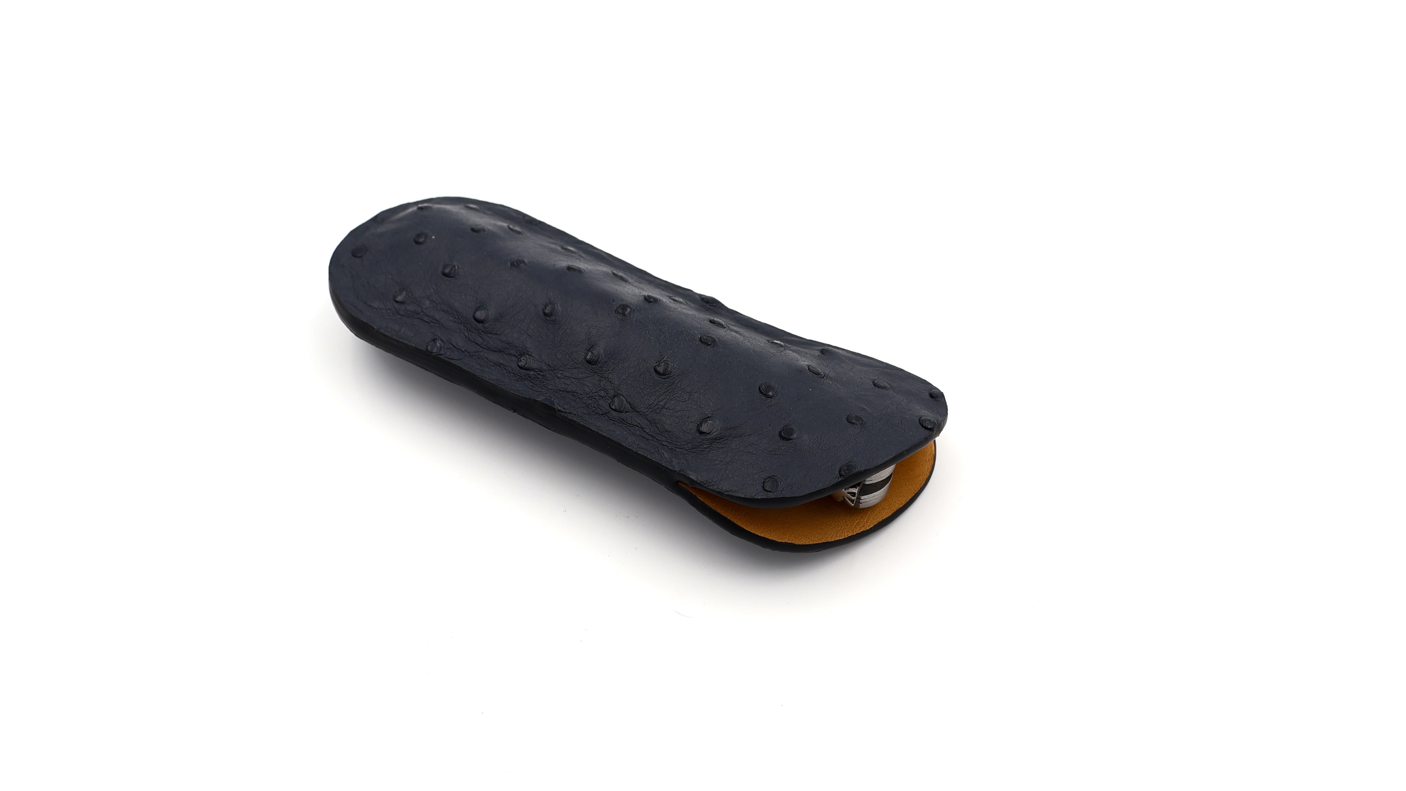 Atelier N°7 ostrichleather dark bluegrey 14 cm