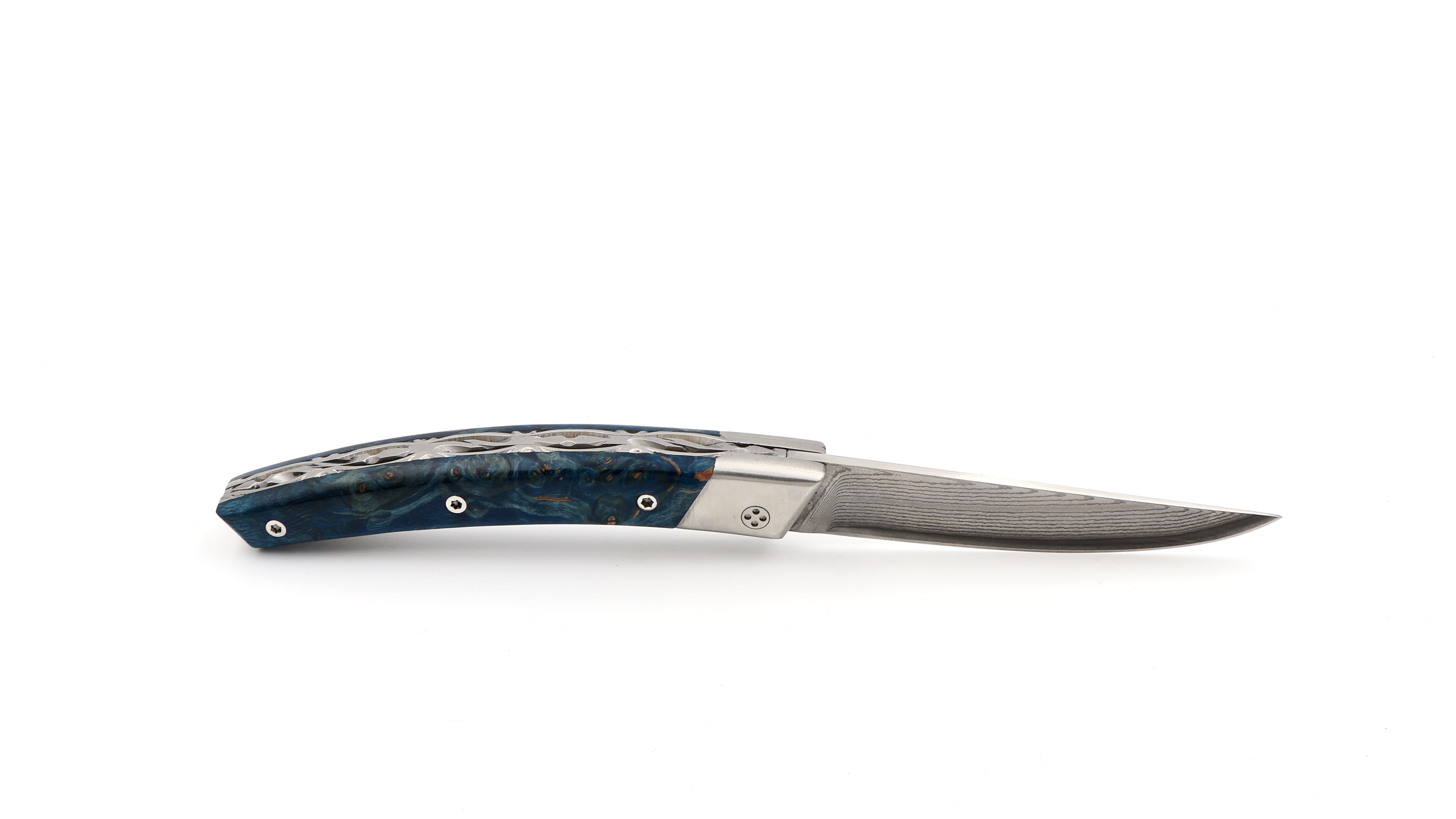 Claude DOZORME Thiers RLT maple burl VG10 damascus blade Claude DOZORME Thiers RLT maple burl VG10 damascus blade