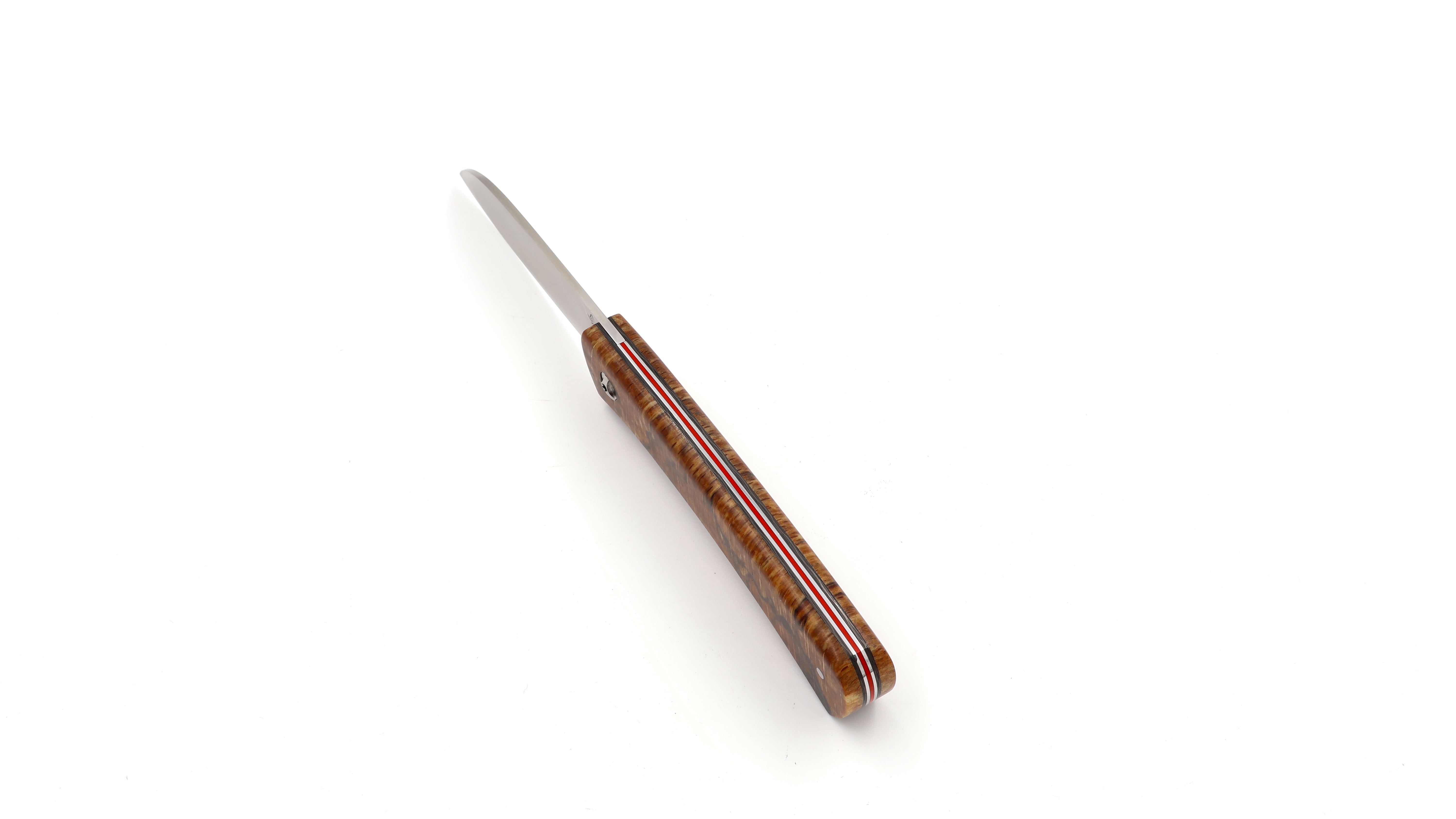 Roland LANNIER Spring Heeled Jack Taschenmesser gestockte Buche
