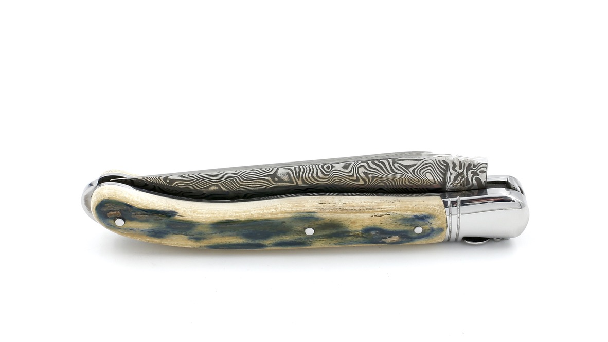 C7C57C20-DEB1-4BC4-8001-AAC42C8892D3_1_105_c Fontenille Pataud Laguiole NATURE Exception blue mammoth ivory damascus blade 12 cm