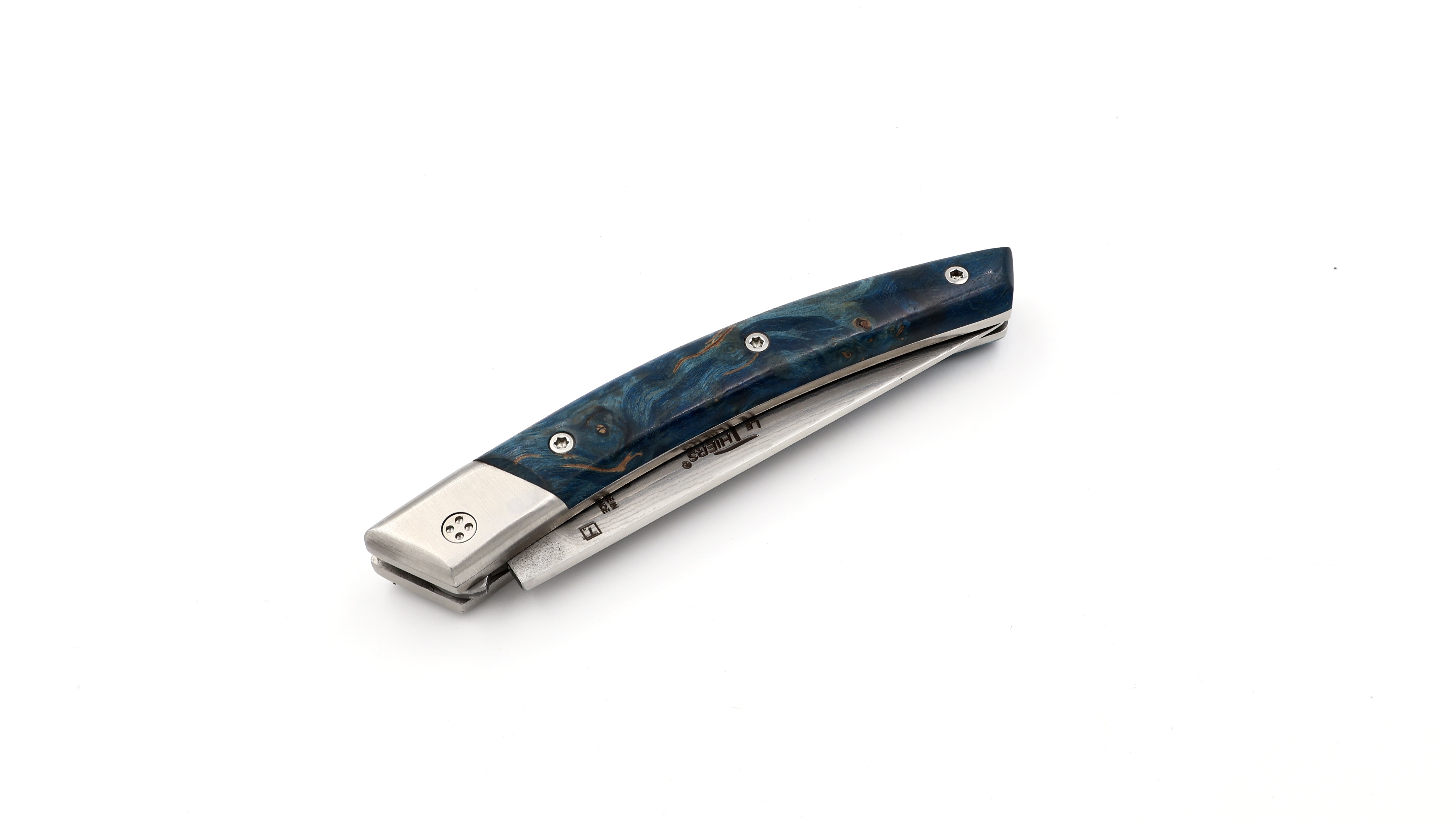 Claude DOZORME Thiers RLT maple burl VG10 damascus blade Claude DOZORME Thiers RLT maple burl VG10 damascus blade