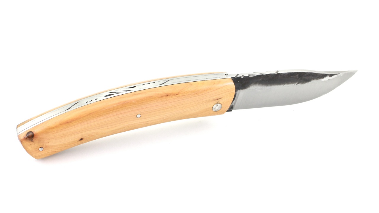 Baribal-Wacholder-BDF-6 AU SABOT BARIBAL Jagdmesser Carbonklinge mit Schmiedehaut  Wacholder  12 cm