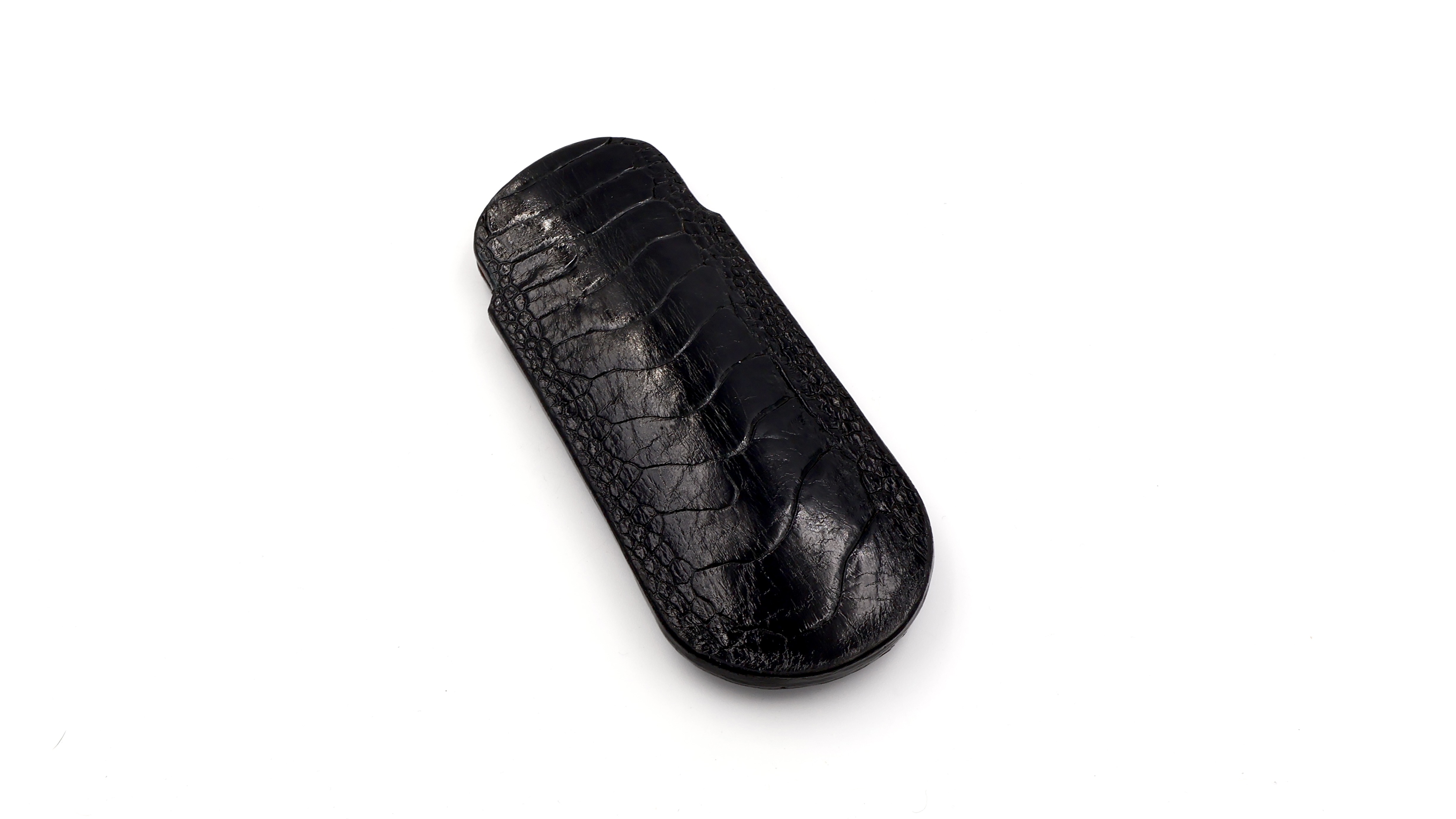 Atelier N°7 Stecketui Straussenbein Leder schwarz 14,5 cm   Atelier N°7 Stecketui Straussenbein Leder schwarz 14,5 cm