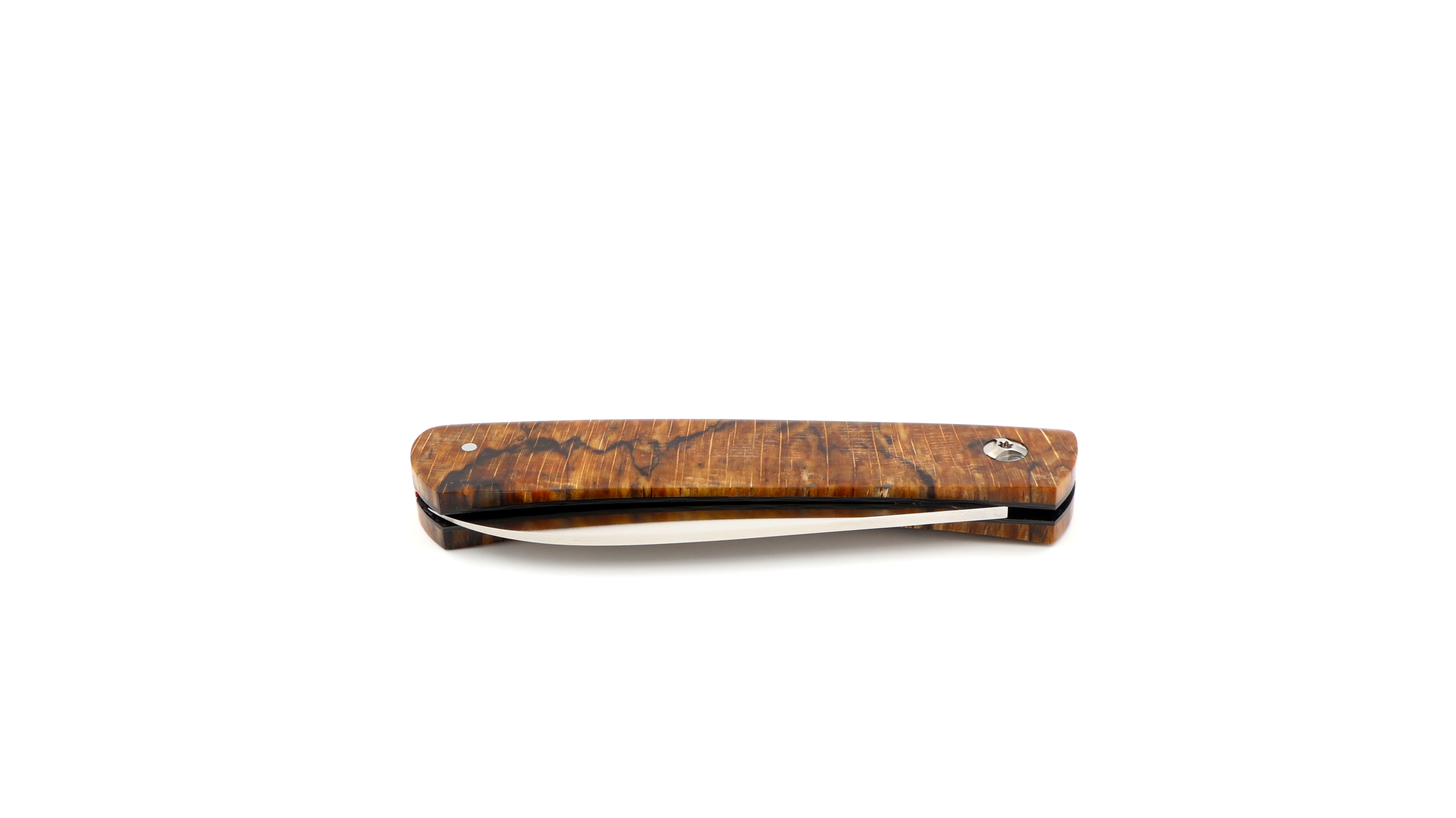 Roland LANNIER Spring Heeled Jack Taschenmesser gestockte Buche