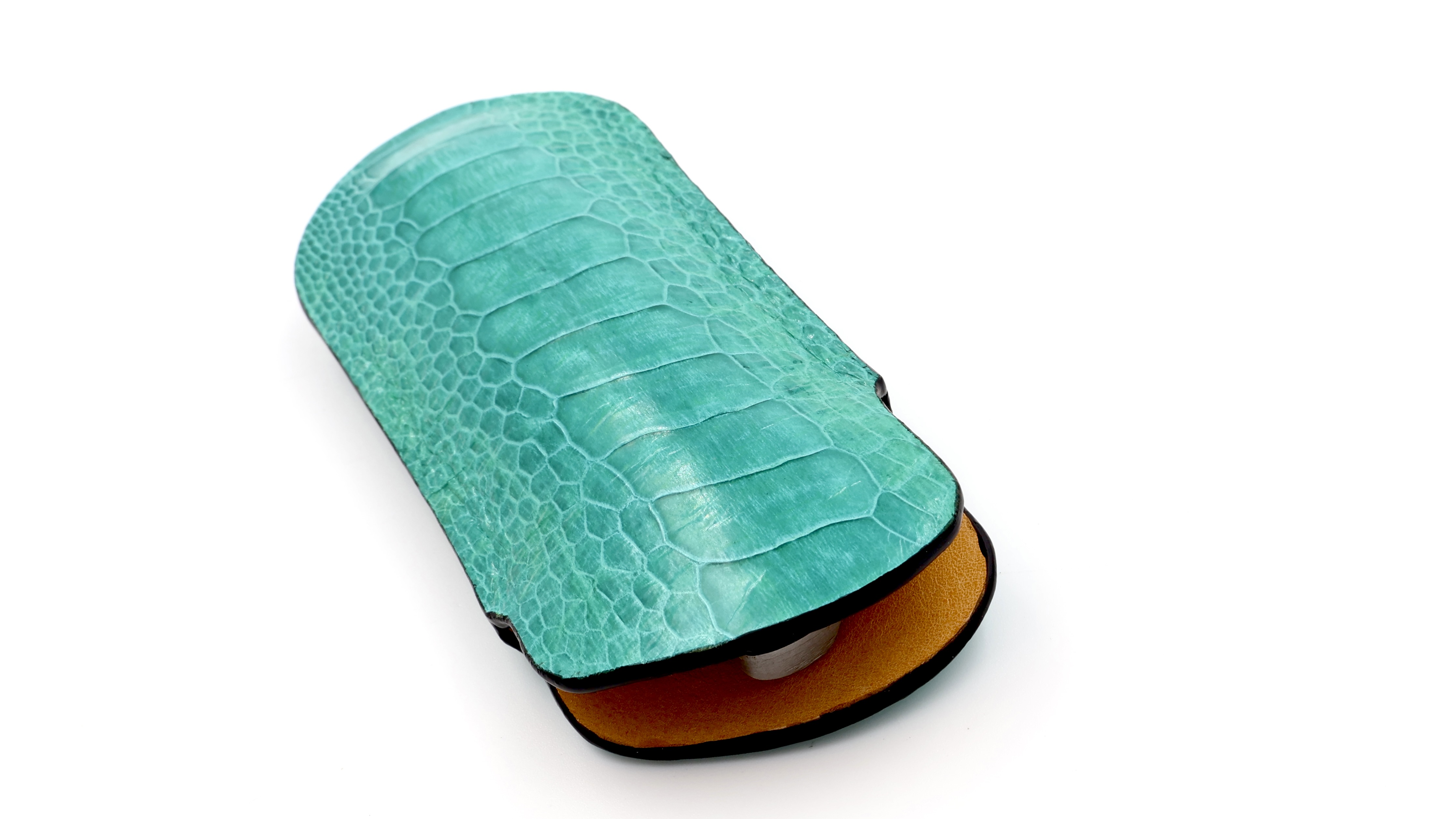 Atelier N°7 Austrichleg leather turquoise 14,5 cm