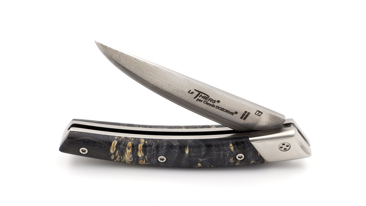 Claude DOZORME Thiers RLT maple burl VG10 damascus blade
