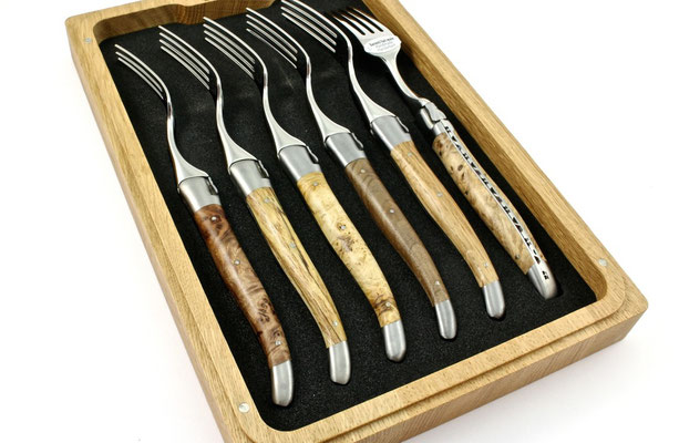 Laguiole en Aubrac Laguiole fork Set of 6 european woods