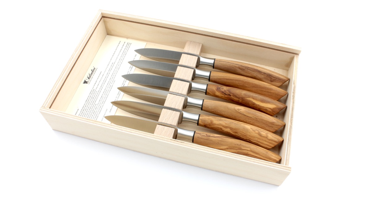 Saladini table knife Set of 6 olive wood