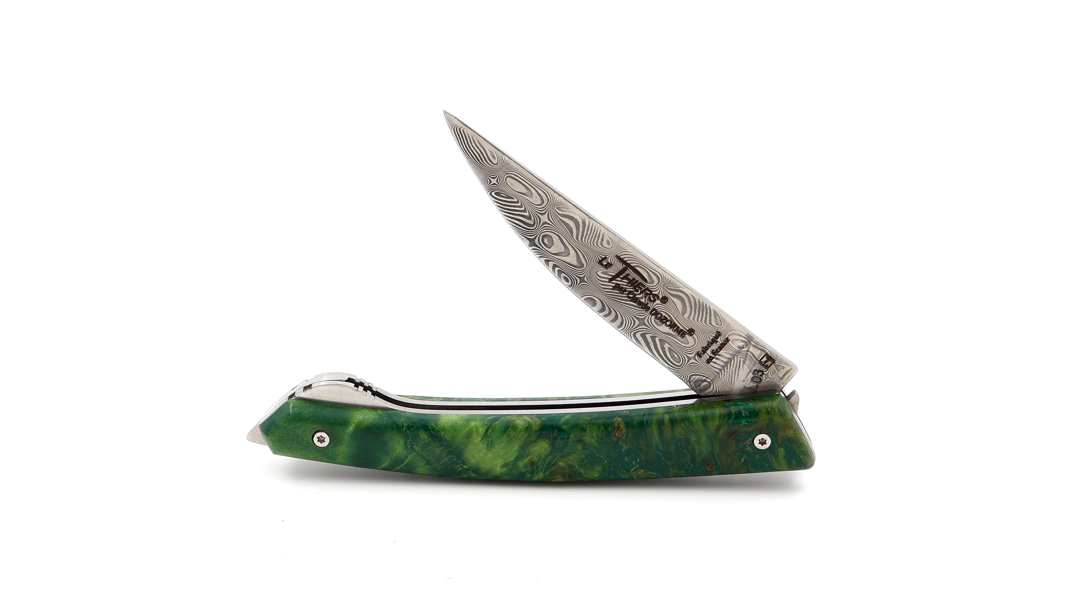 Claude DOZORME Thiers VERROU Damast Pappelwurzelholz