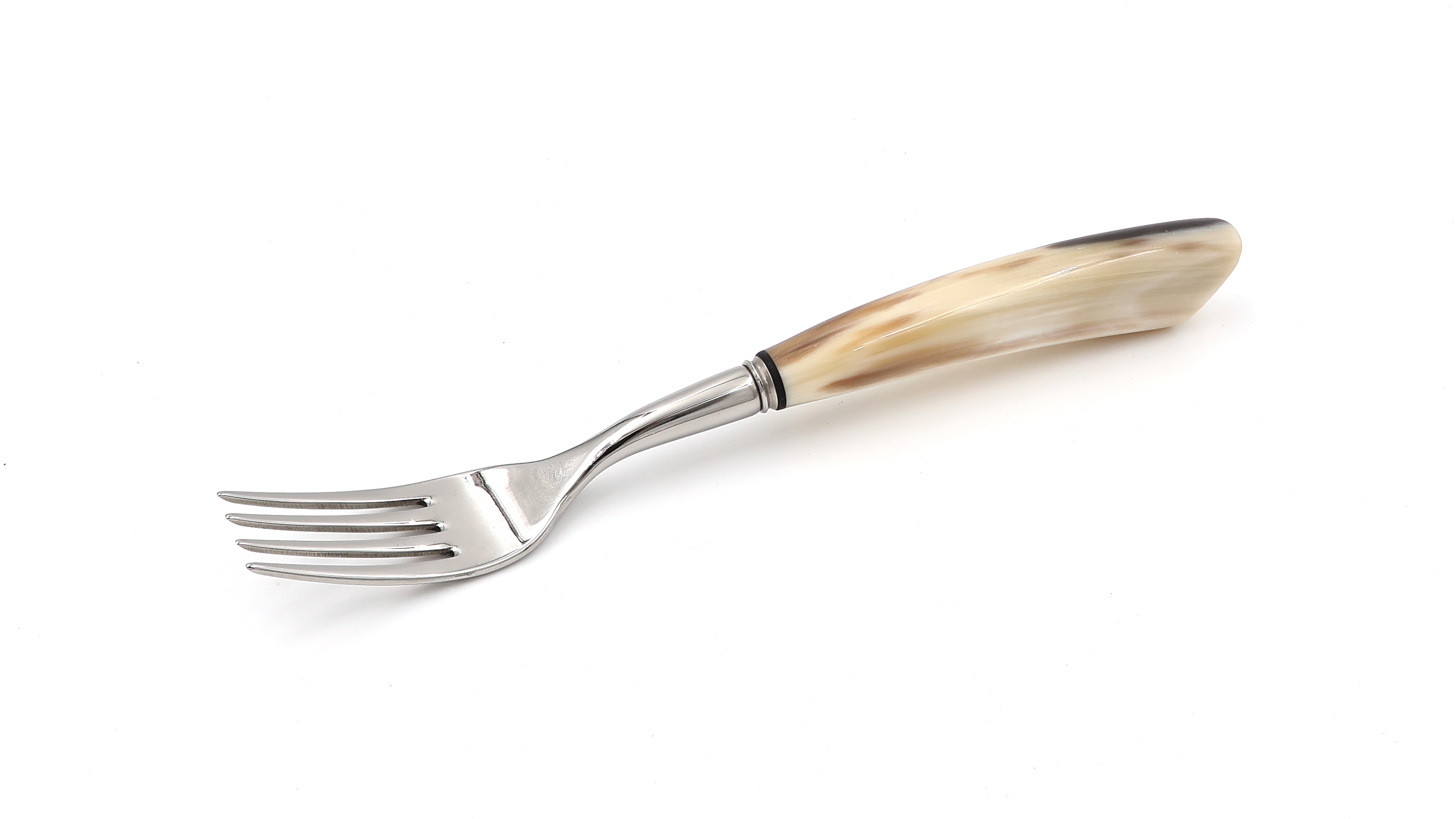 Saladini Steak Gabel Set 6-tlg. Hornspitze hell