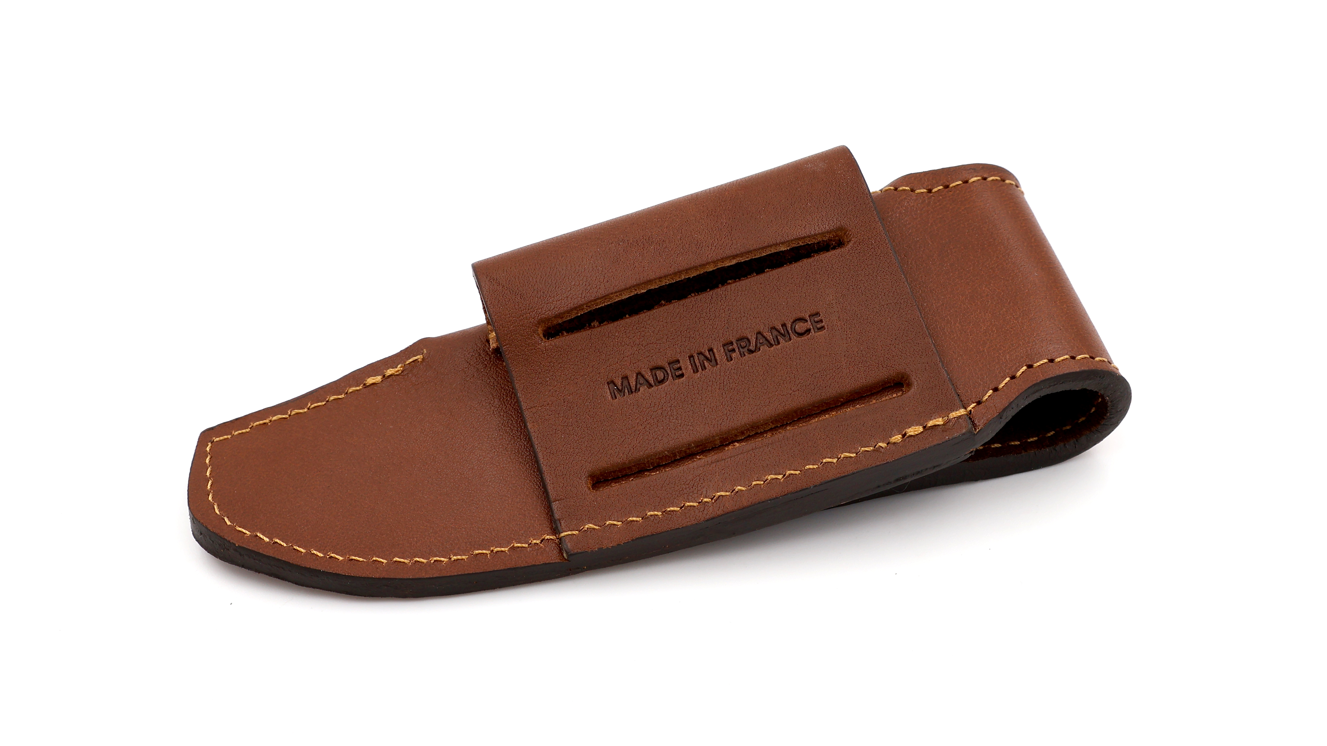 Gürteletui aus Leder Liadou Messer 12 cm braun