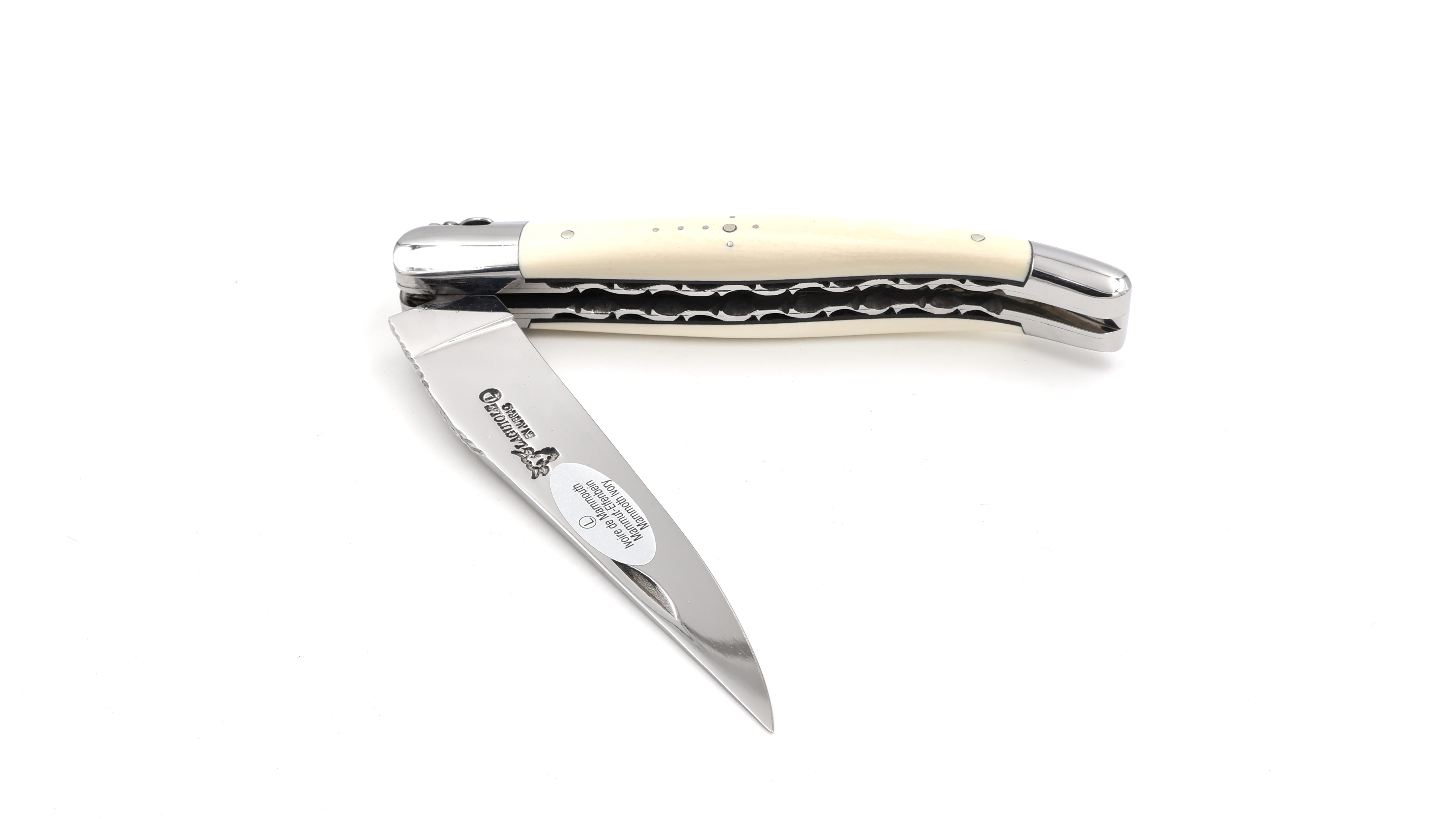 Laguiole en Aubrac Mammutelfenbein Doppelplatine 12 cm