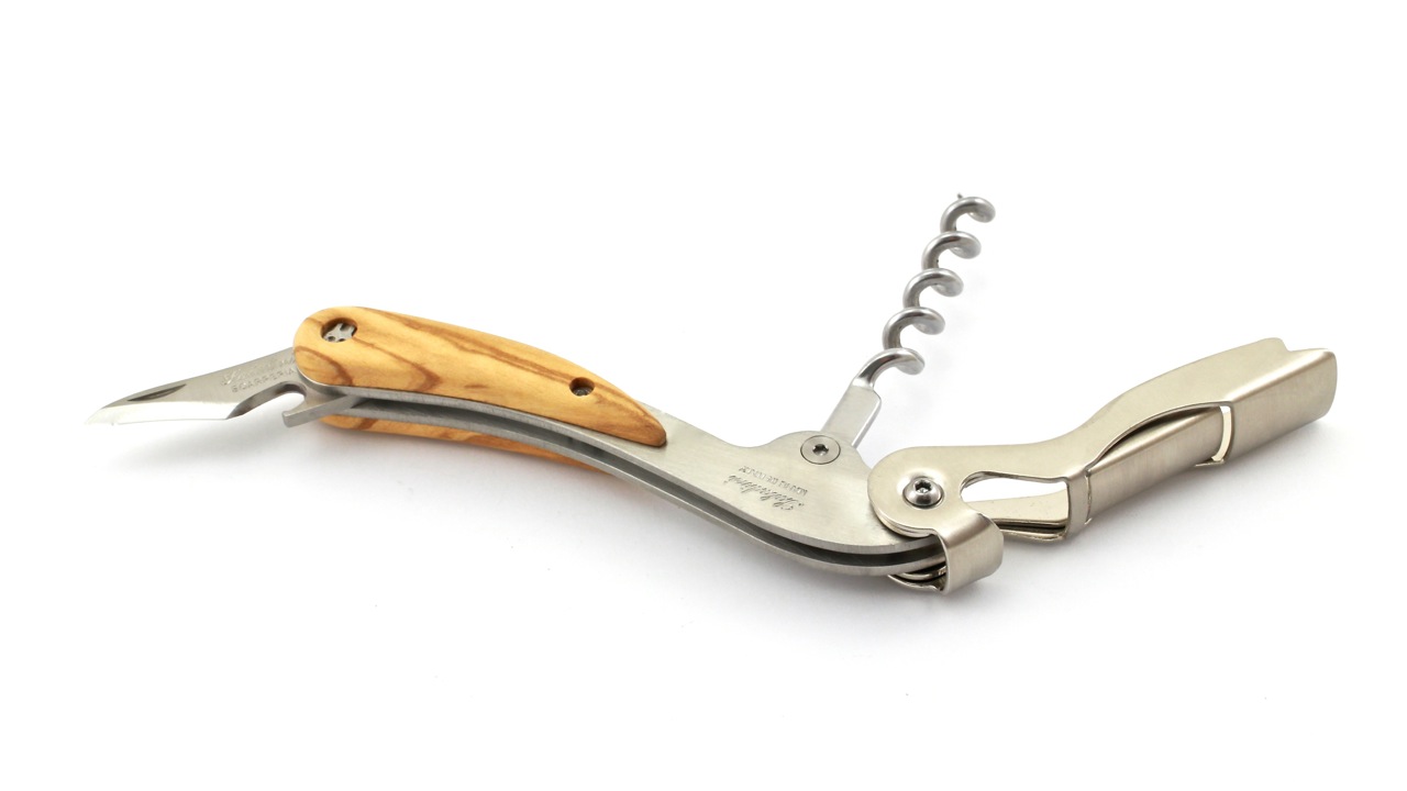 SOM-OL-SAla-2 Saladini Sommeliermesser Olive zweistufig