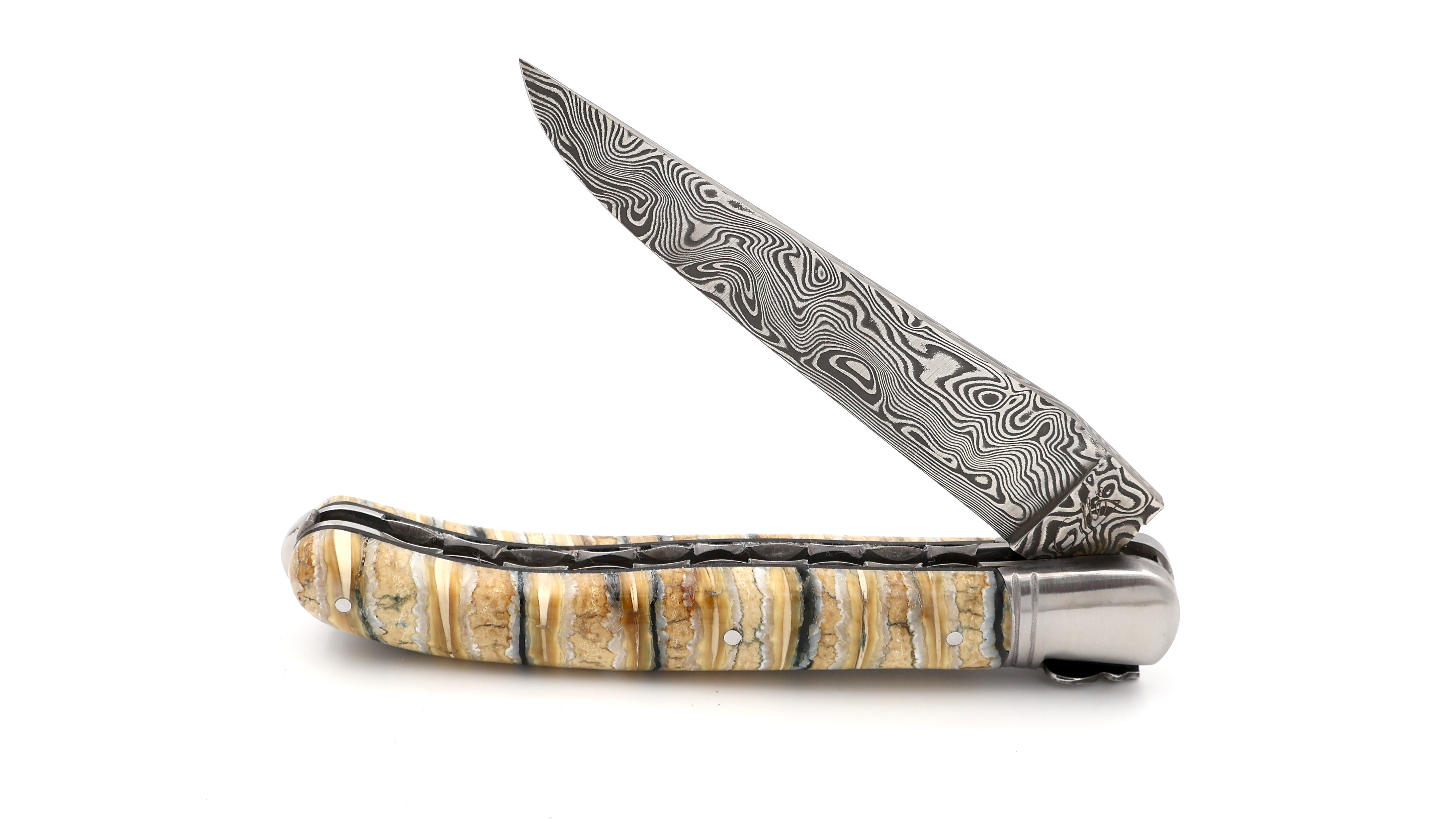 Fontenille Pataud Laguiole NATURE Mammutbackenzahn Damastklinge 12 cm