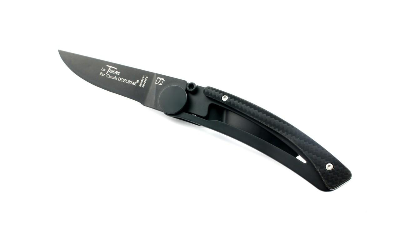  Claude DOZORME Thiers Liner Lock Black blade Carbon