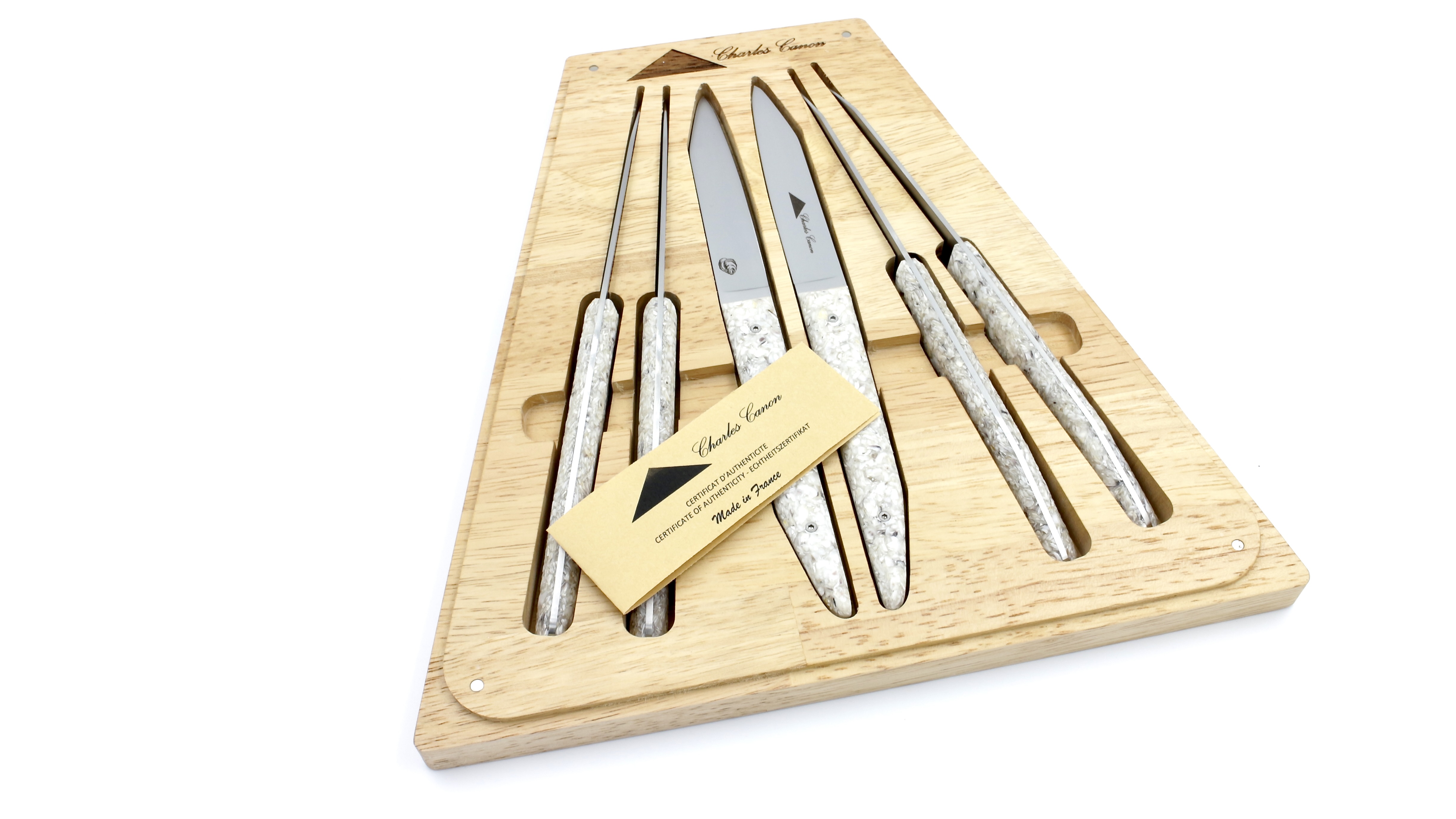D8DE080B-A574-4FA9-BC09-33080E22870F_1_201_a Charles Canon Tafelmesser Set 6-tlg. Griff Austernschalen