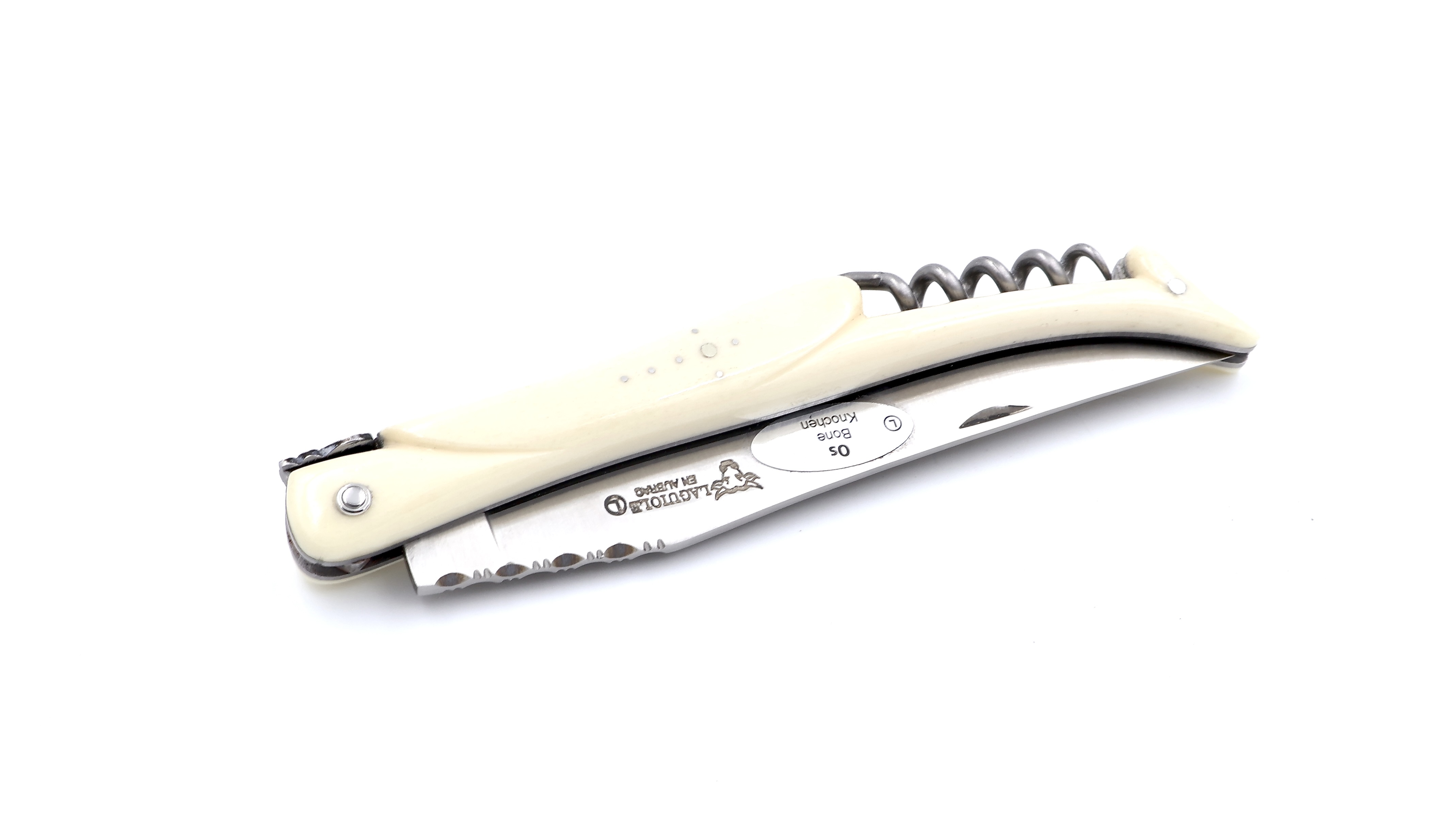 Laguiole en Aubrac 14 cm Knochen mit Korkenzieher 14 cm Laguiole en Aubrac 14 cm Knochen mit Korkenzieher 14 cm