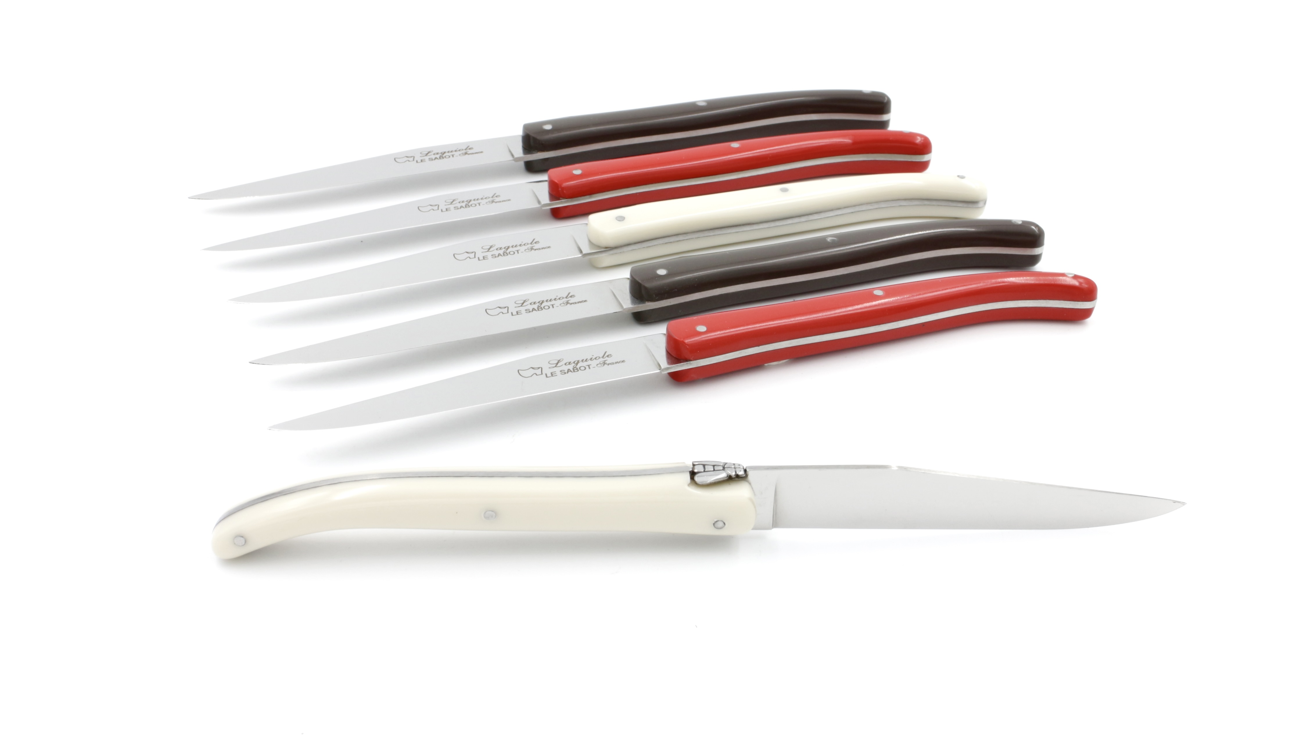 AU SABOT Laguiole Steakmesser Set 6-teilig POM